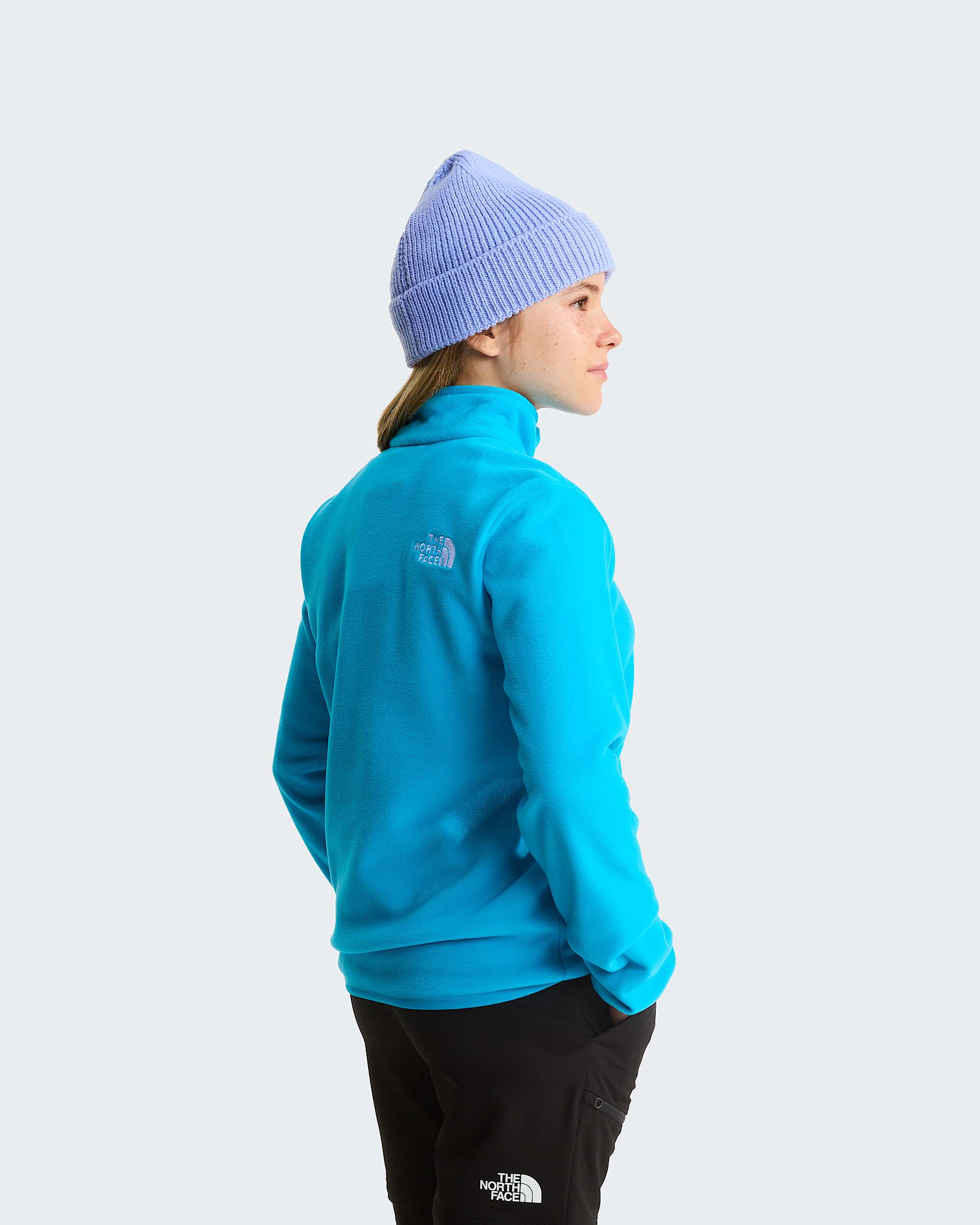 Glacierfleece met kwartrits voor tieners TNF Meridian Blue ALT9