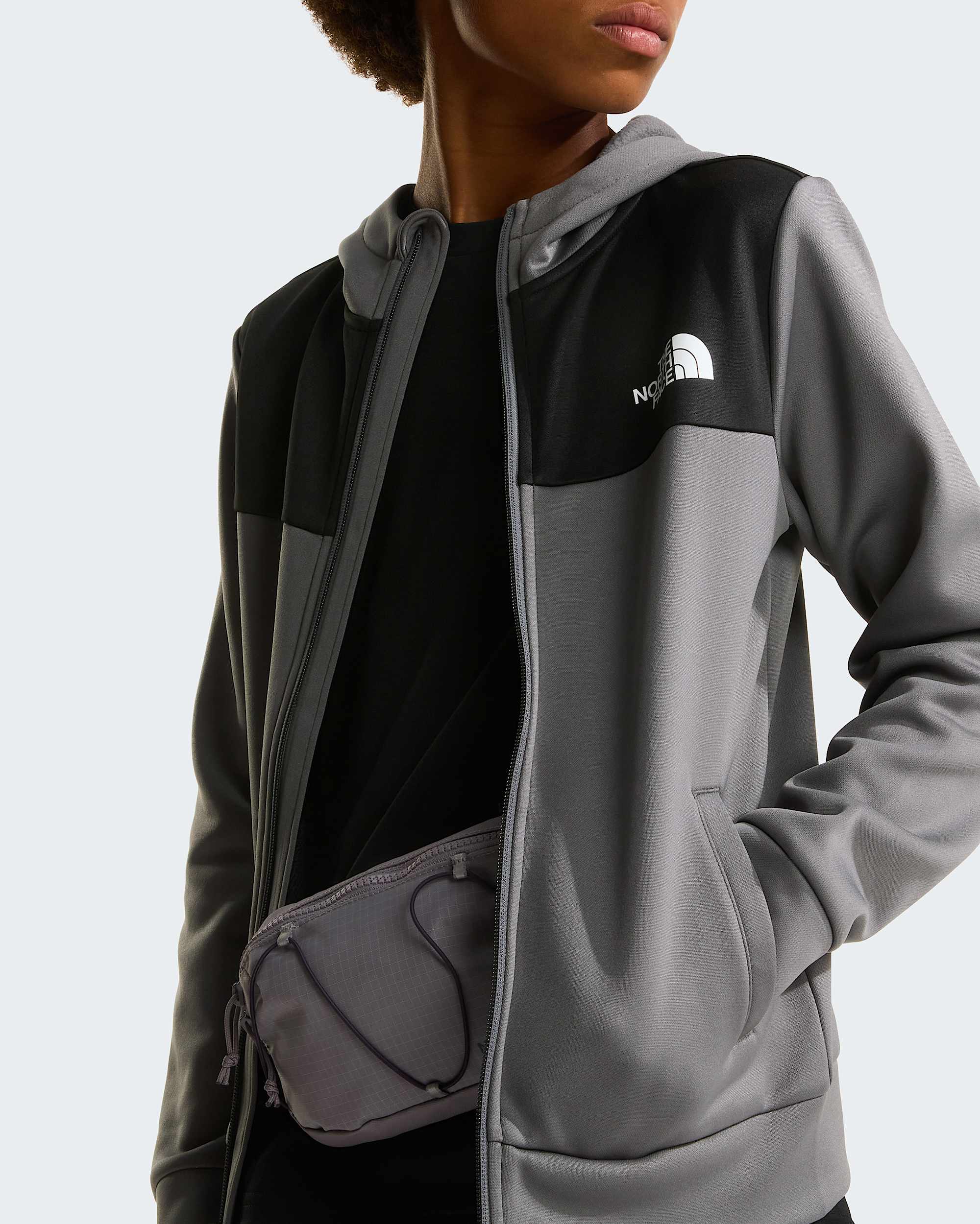 Reaxion Kapuzenpulli mit durchgehendem RV fr Jugendliche TNF Smoked Pearl ALT7