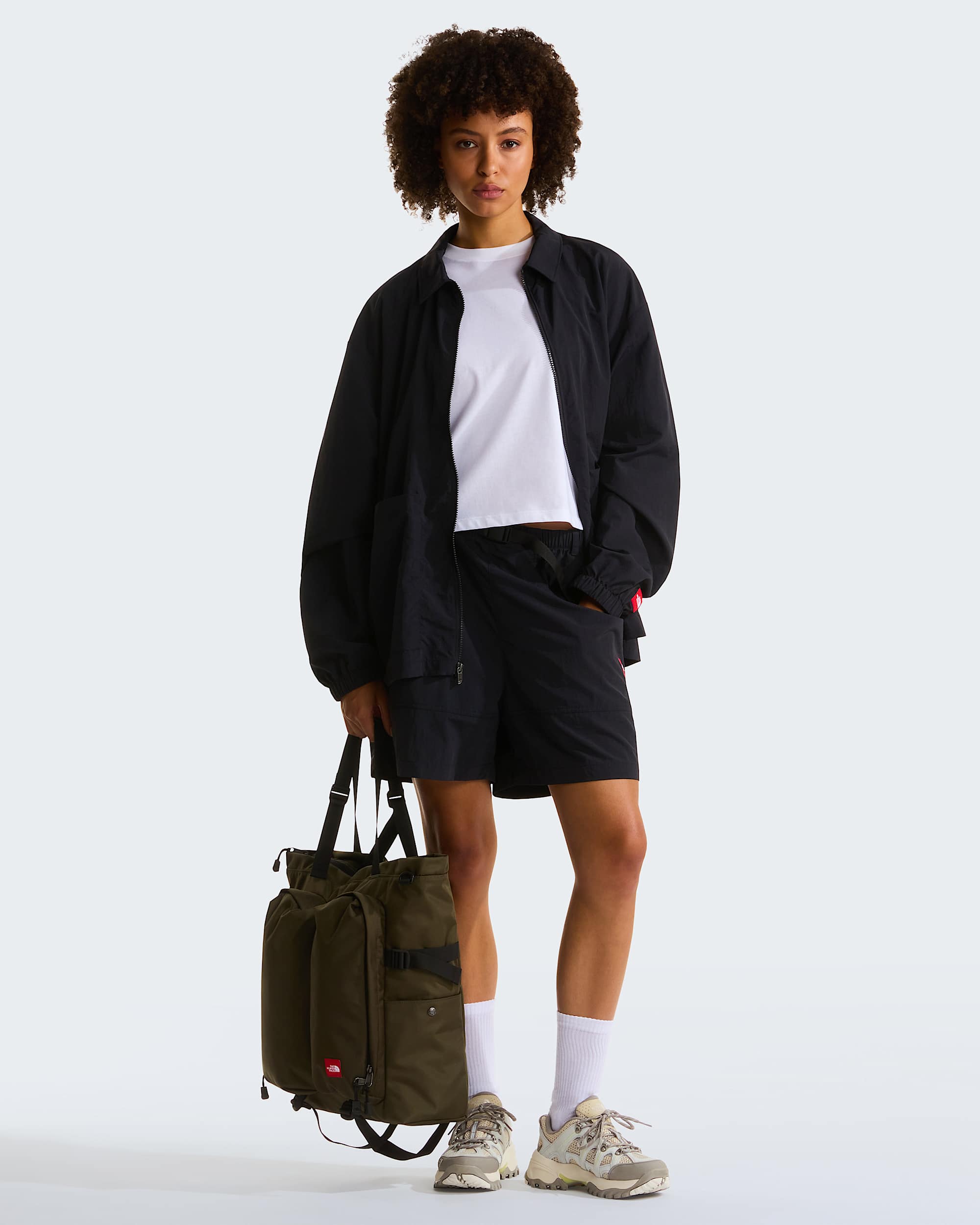 Unisex Red Box Nylon LongSleeve Shirt TNF TNF Black ALT12
