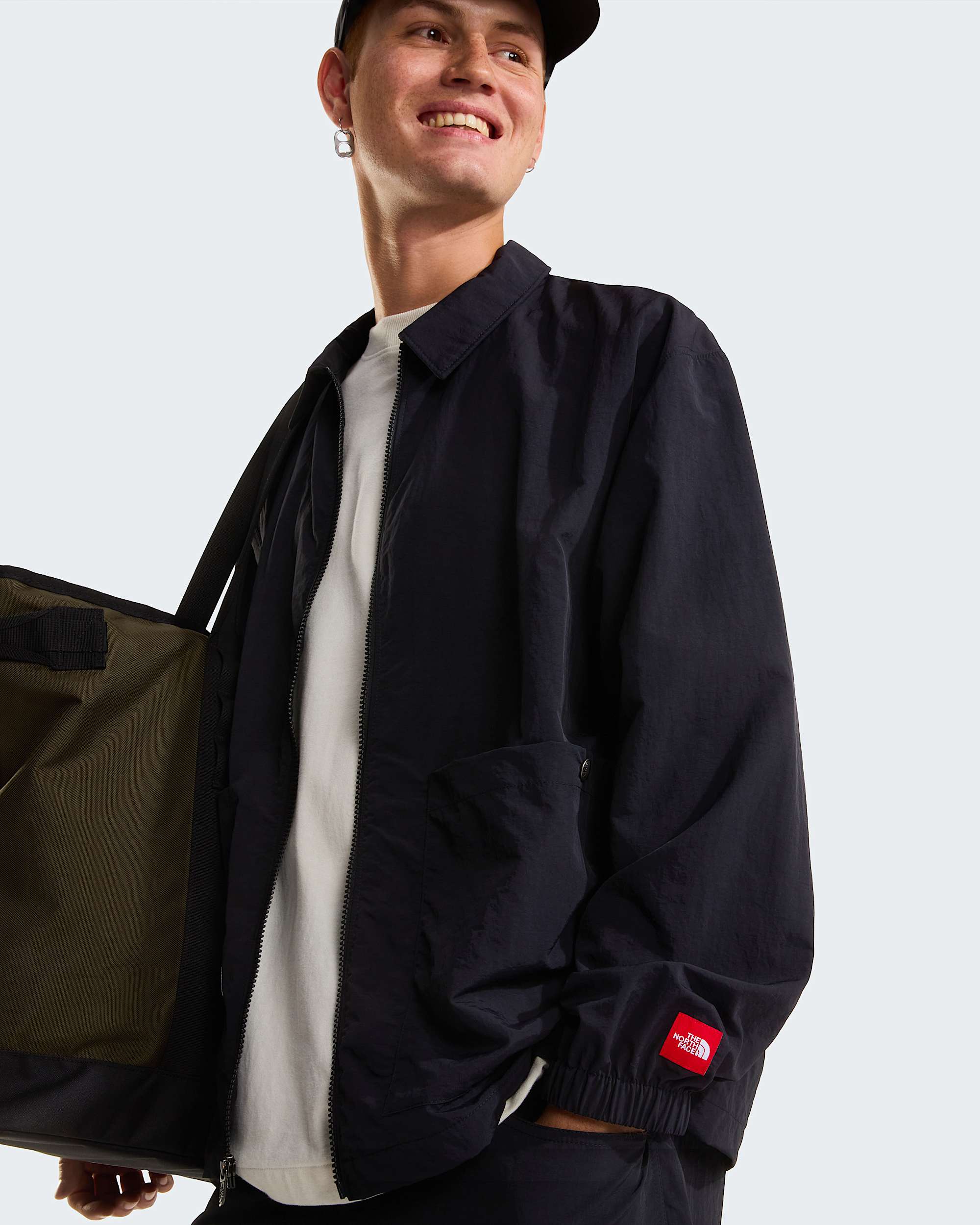 Unisex Red Box Nylon LongSleeve Shirt TNF TNF Black ALT8
