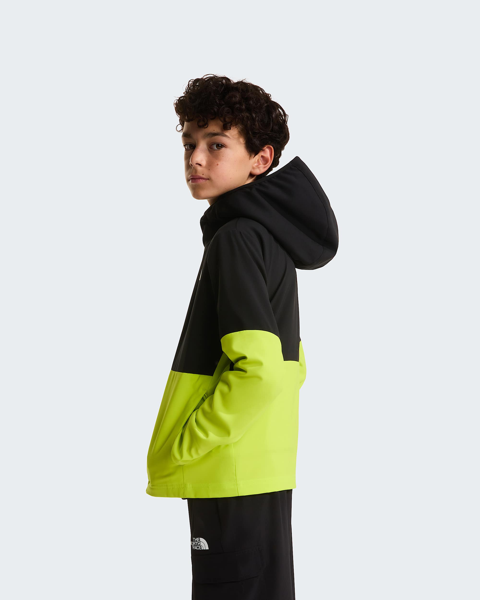 On The Trail Kapuzenjacke mit durchgehendem RV fr Jungen TNF TNF BlackFizz LimeSilver Reflective ALT2
