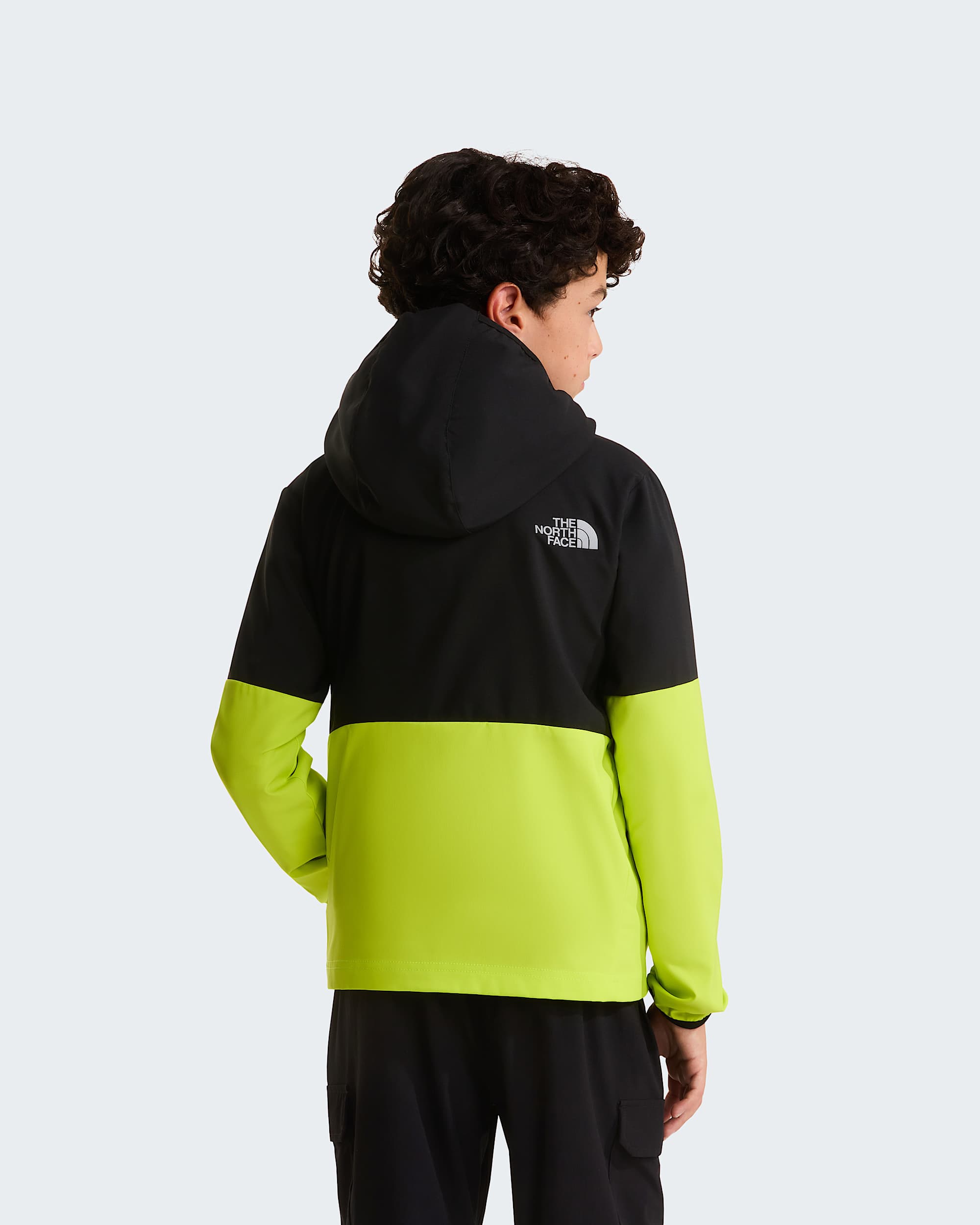 On The Trail Kapuzenjacke mit durchgehendem RV fr Jungen TNF TNF BlackFizz LimeSilver Reflective ALT3