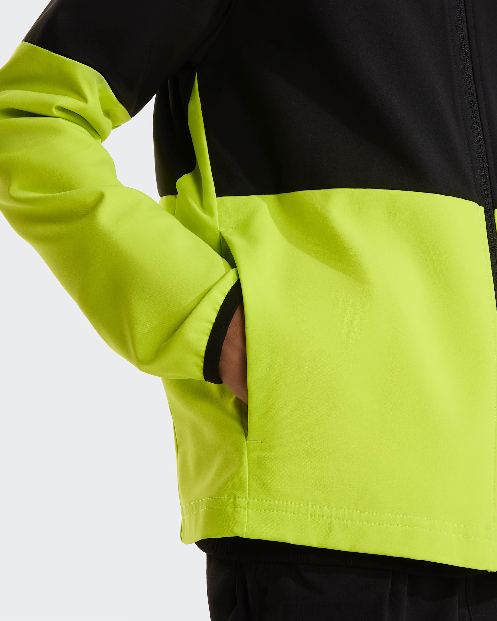 On The Trail Kapuzenjacke mit durchgehendem RV fr Jungen TNF TNF BlackFizz LimeSilver Reflective ALT6