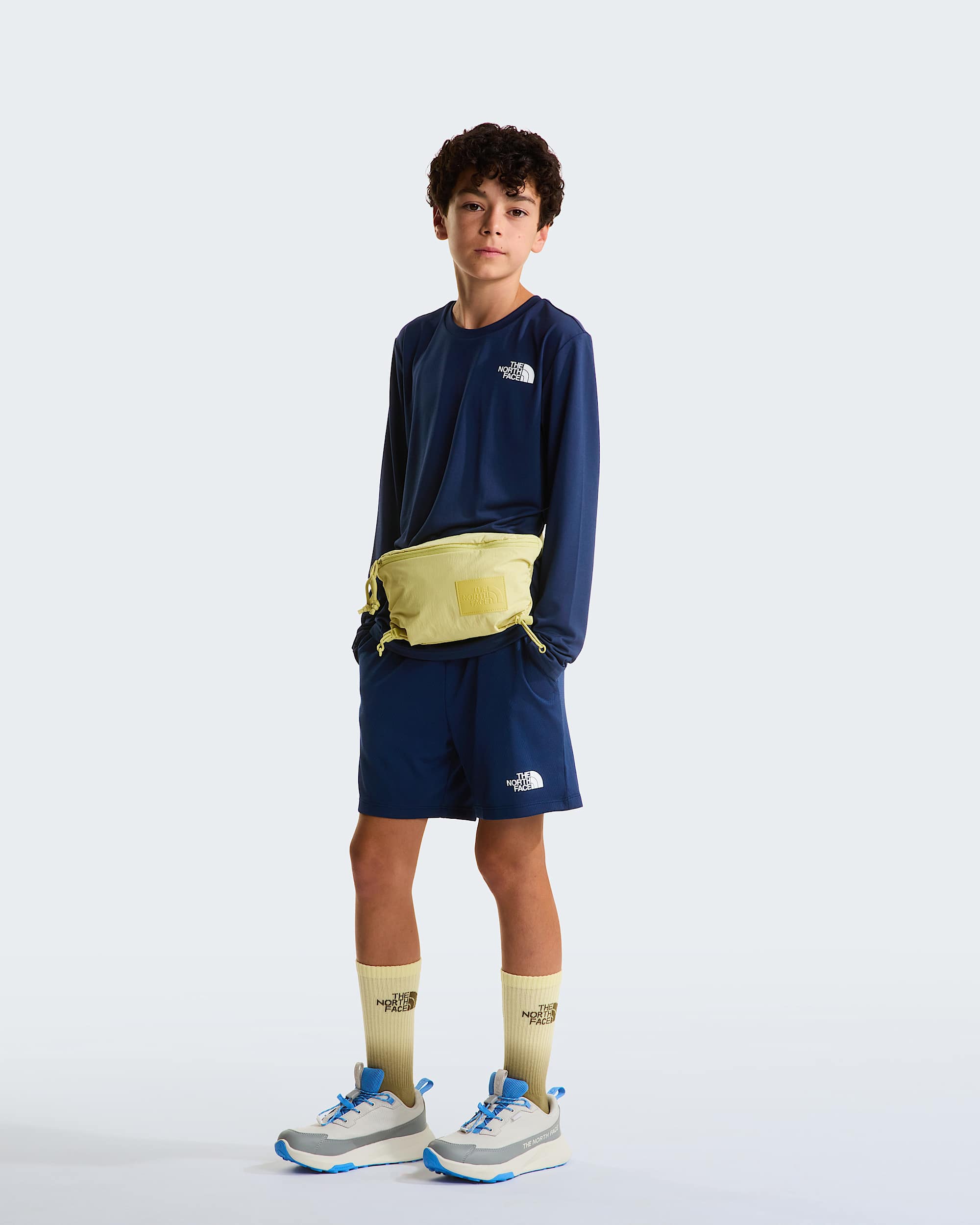Short en maille de polyester pour enfant TNF Summit Navy ALT1
