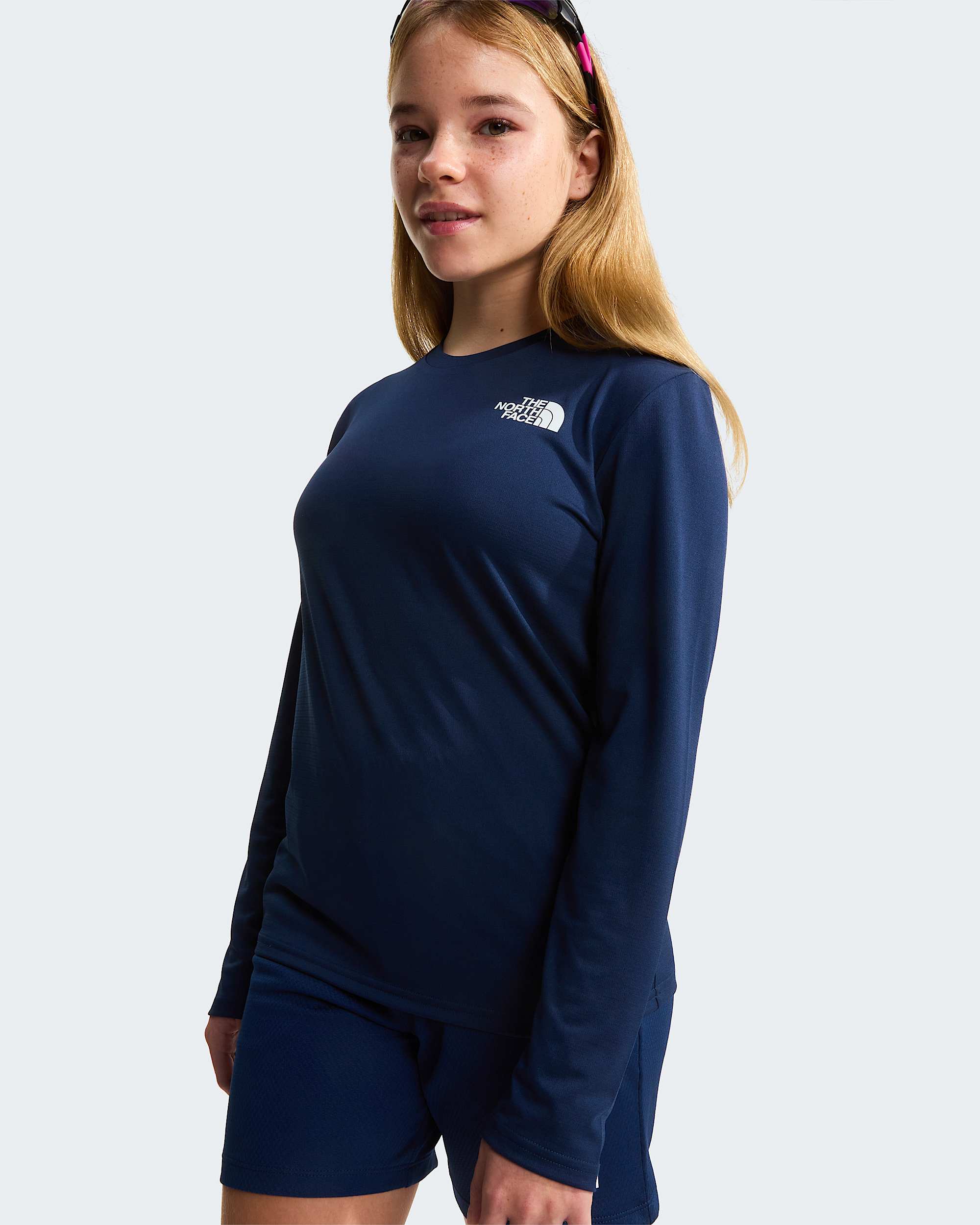 Short en maille de polyester pour enfant TNF Summit Navy ALT10