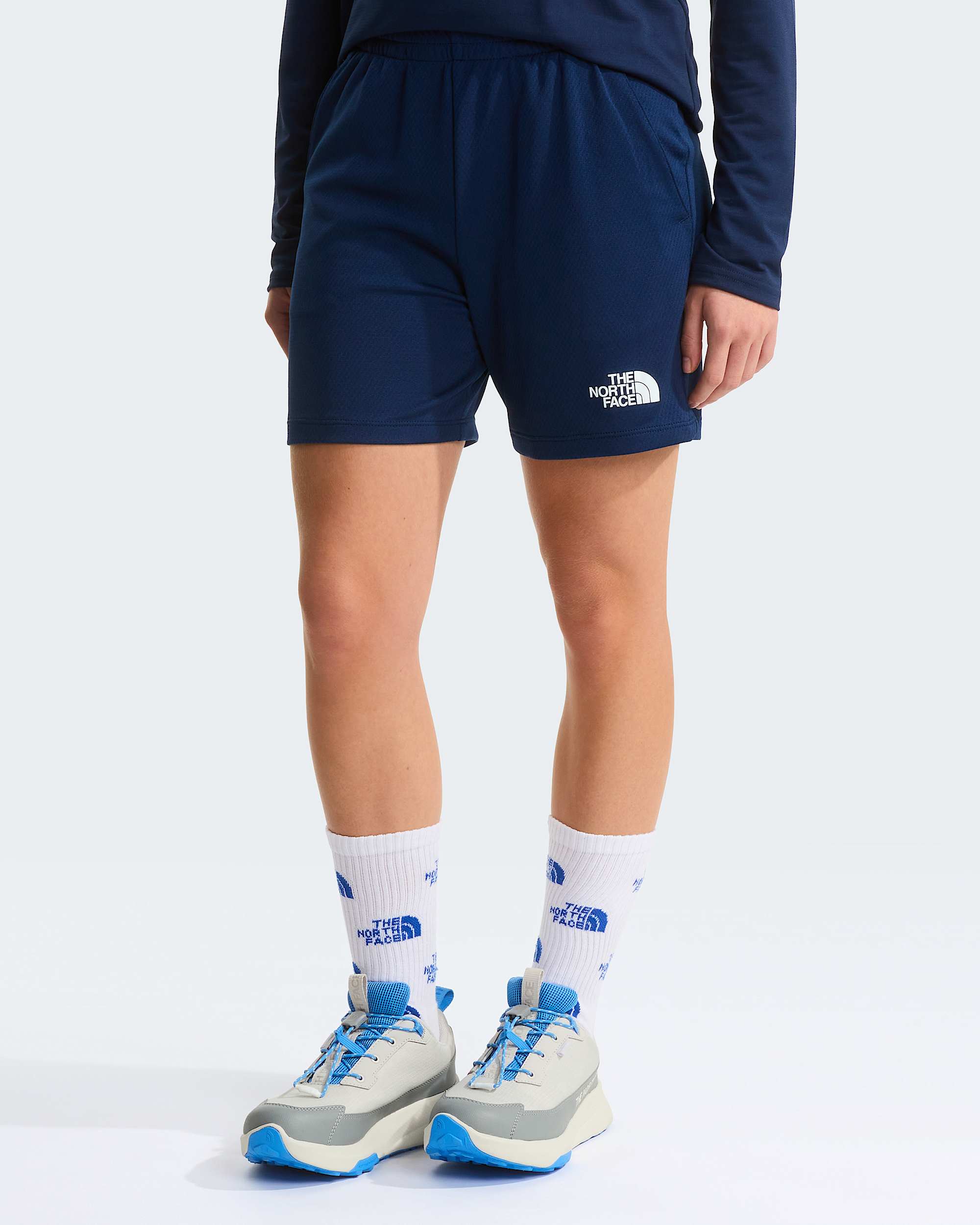 Short en maille de polyester pour enfant TNF Summit Navy ALT6