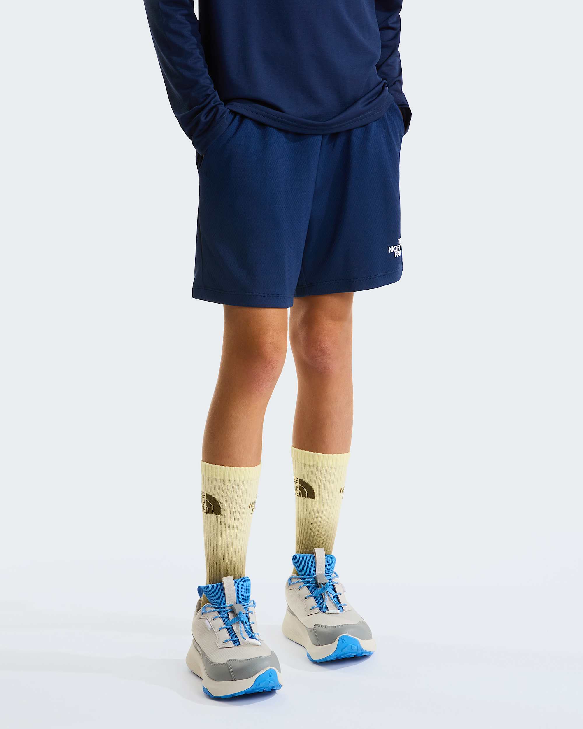 Short en maille de polyester pour enfant TNF Summit Navy HERO