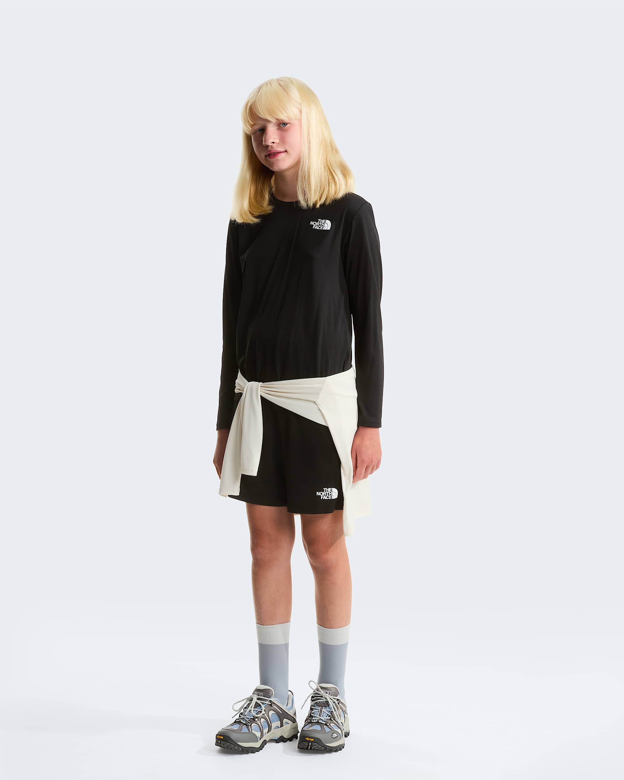 Short en maille de polyester pour enfant TNF TNF Black ALT7