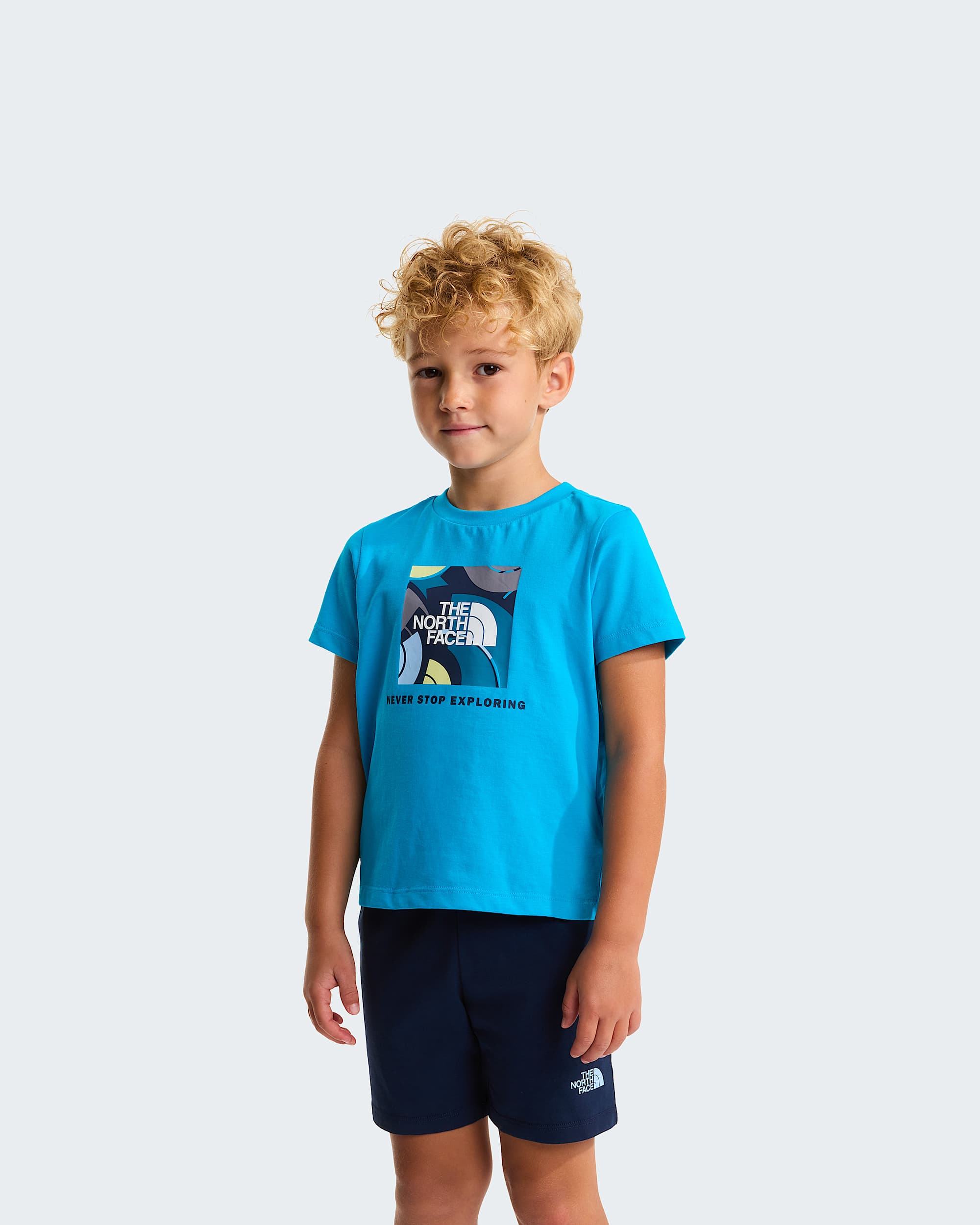 Kids NSE Box Play Regular Shorts Set TNF ALT2