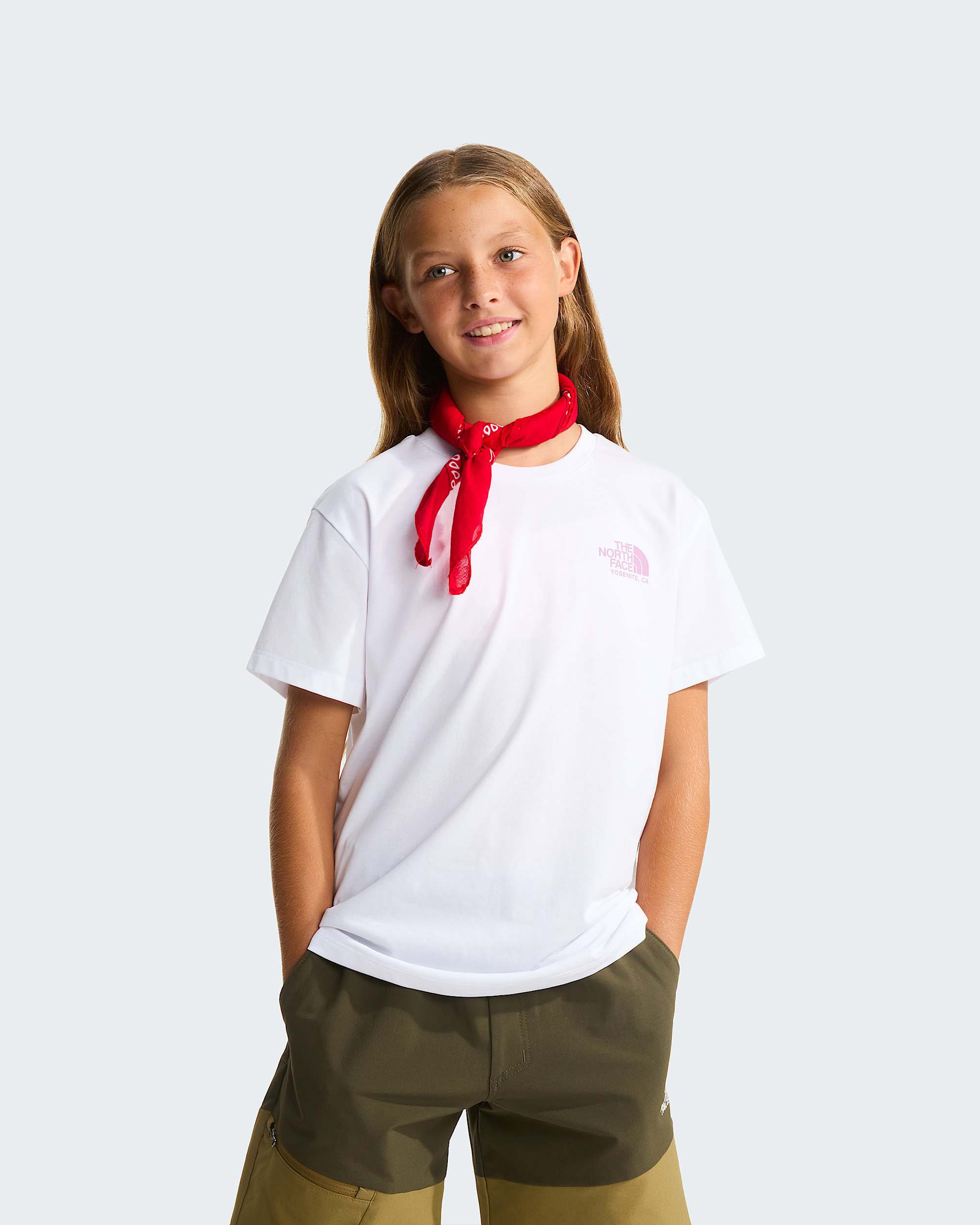 Girls Flora Relaxed TShirt TNF ALT3