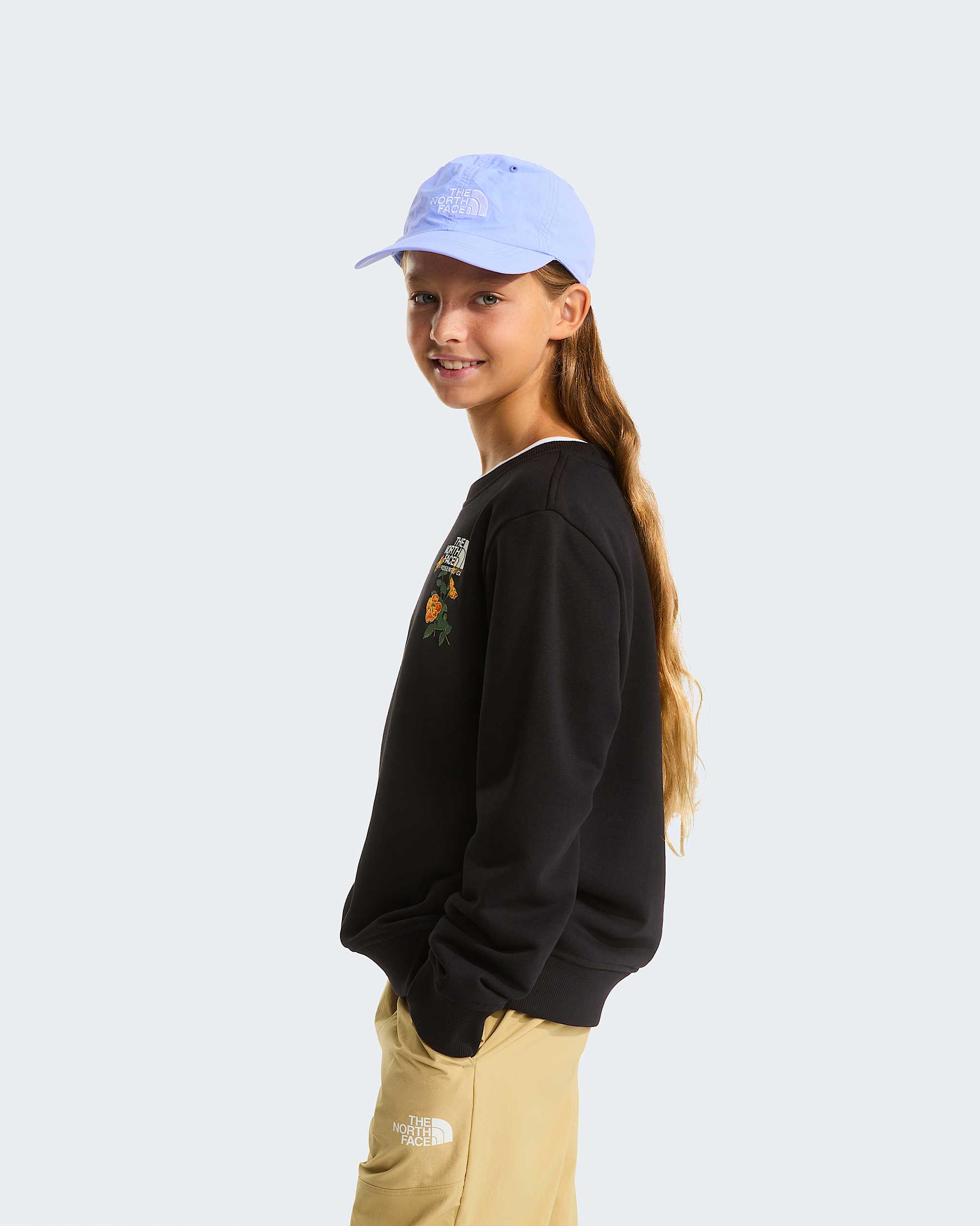 Flora Relaxedsweatshirt voor meisjes TNF TNF Black ALT2