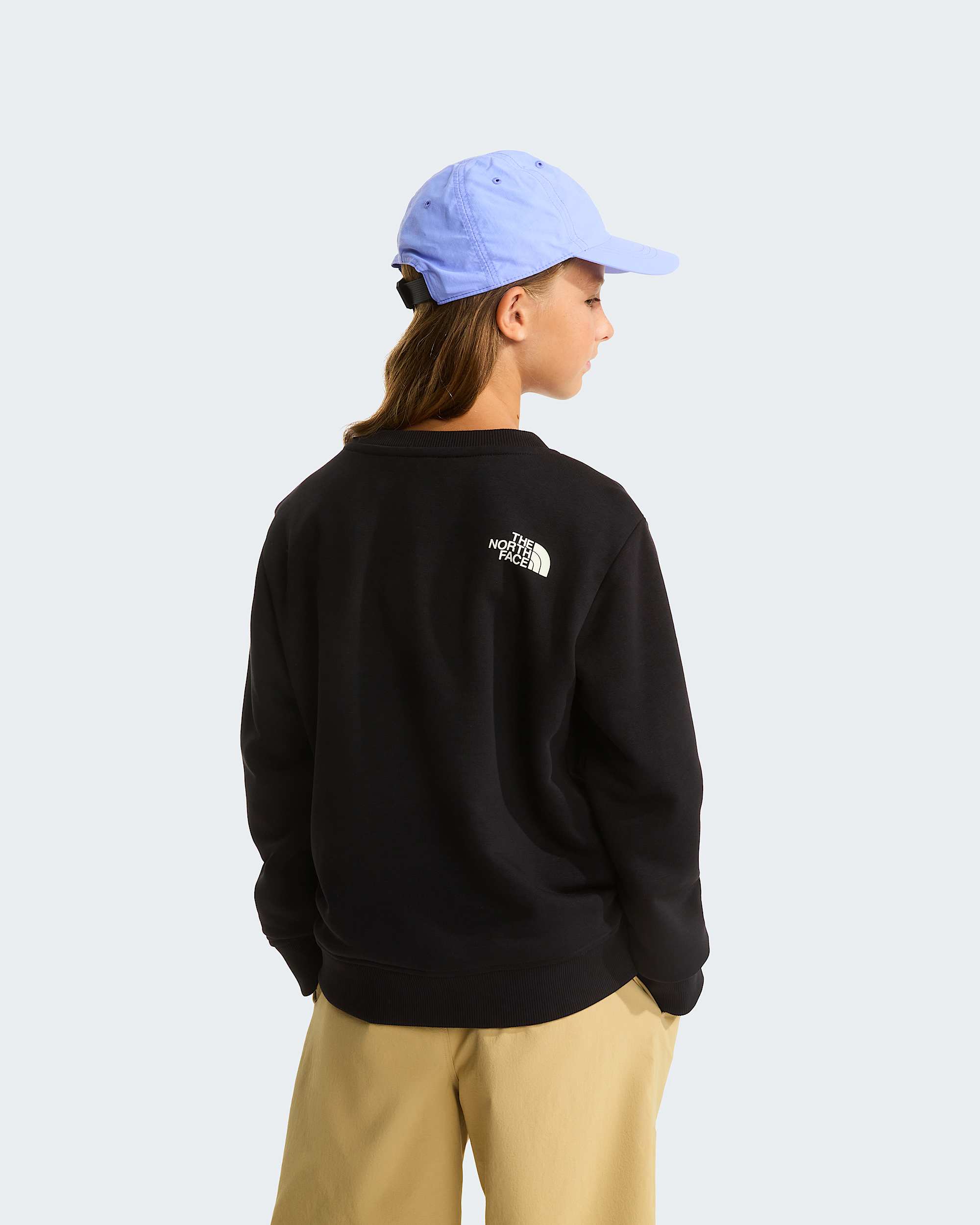 Flora Relaxedsweatshirt voor meisjes TNF TNF Black ALT3