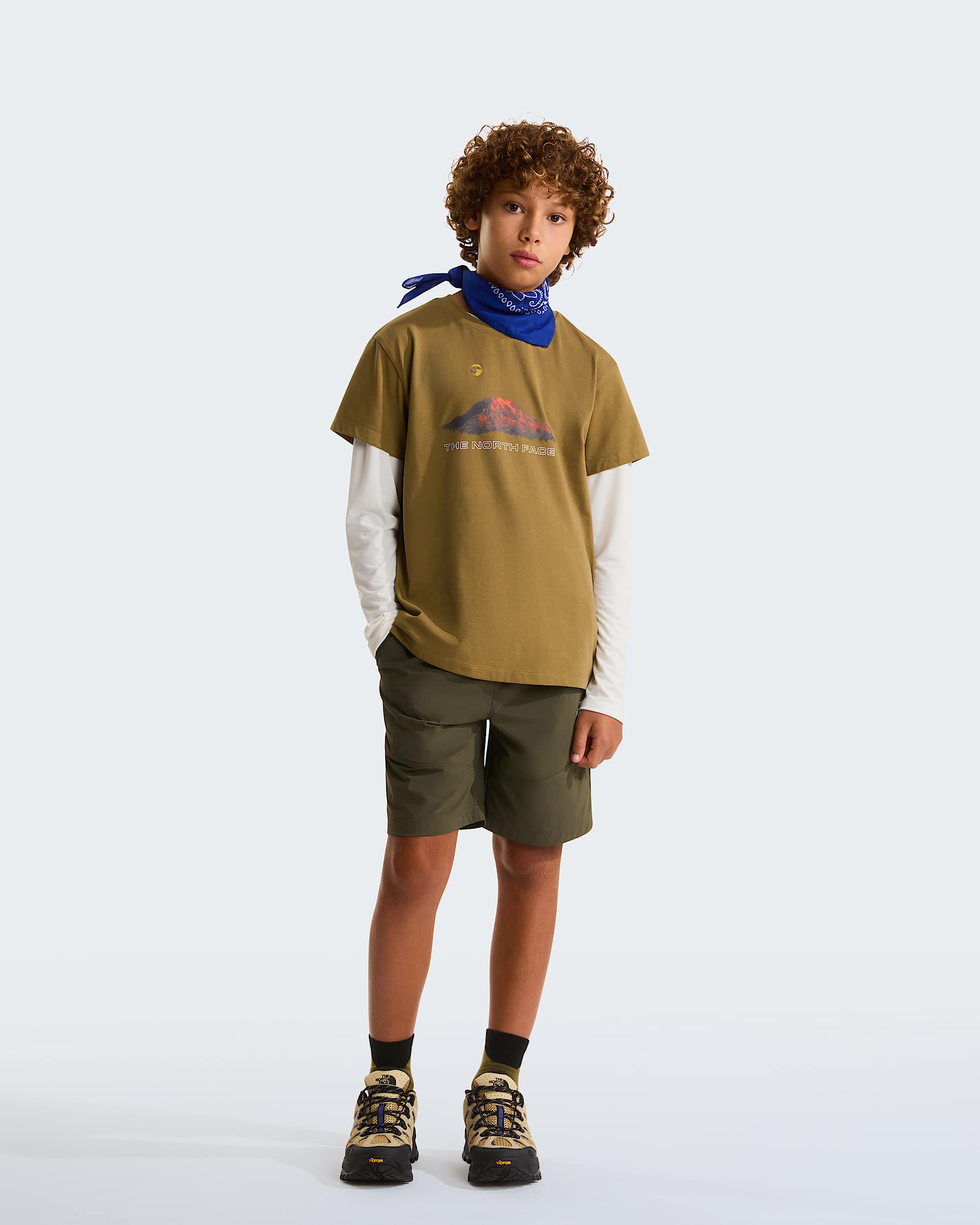 Mountain Night Relaxed Tshirt voor jongens TNF ALT1