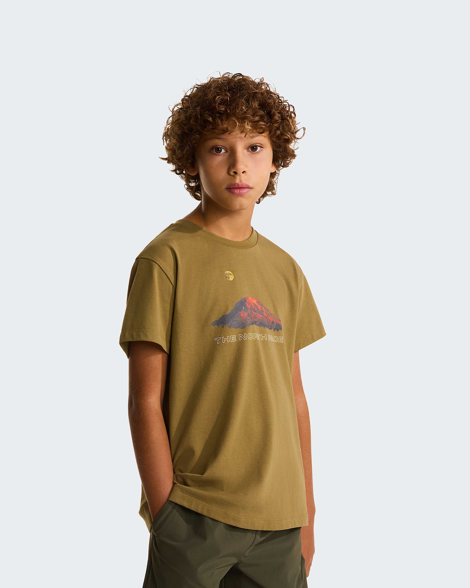 Mountain Night Relaxed Tshirt voor jongens TNF HERO