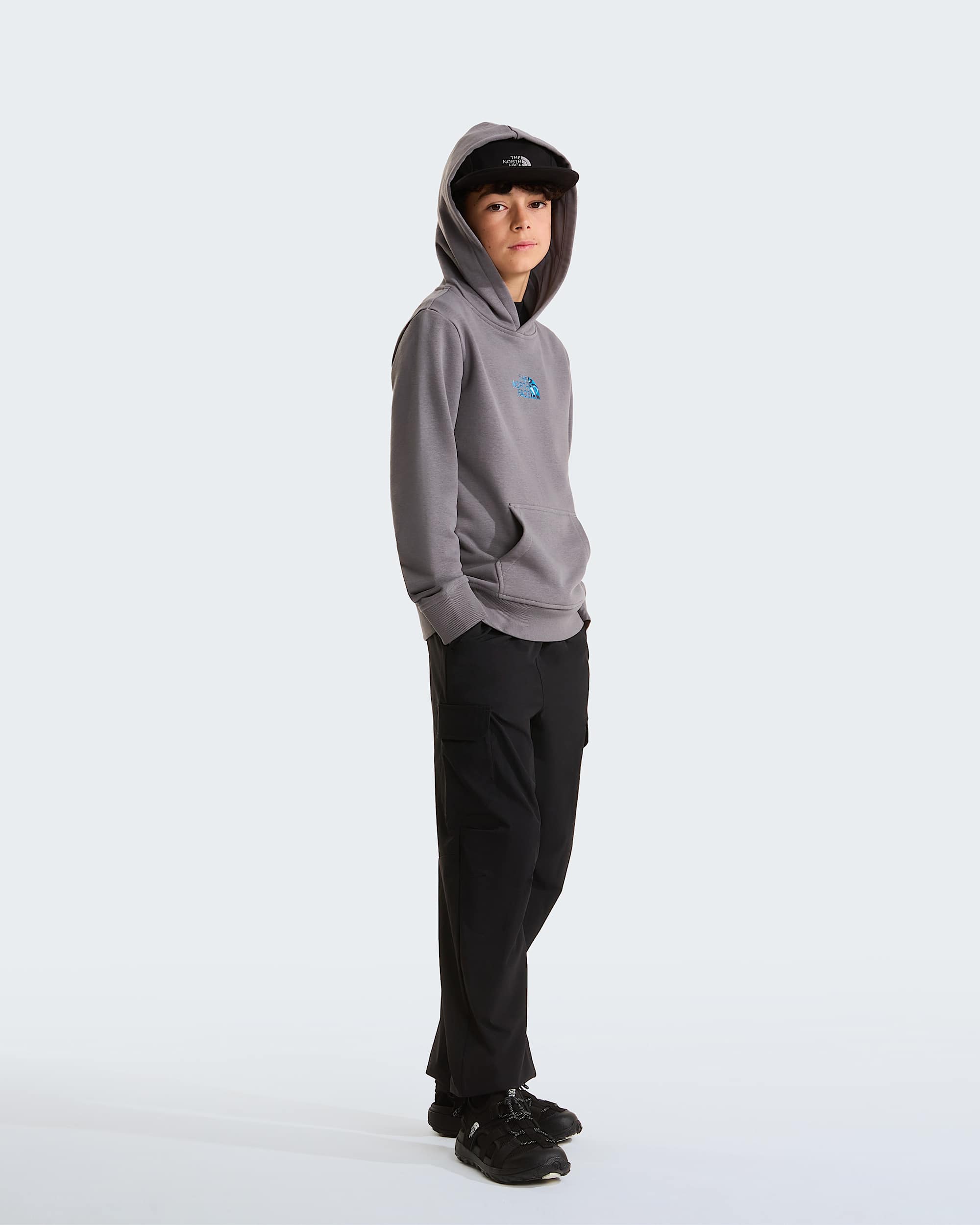 Boys Liquid Logo Regular Hoodie TNF ALT1