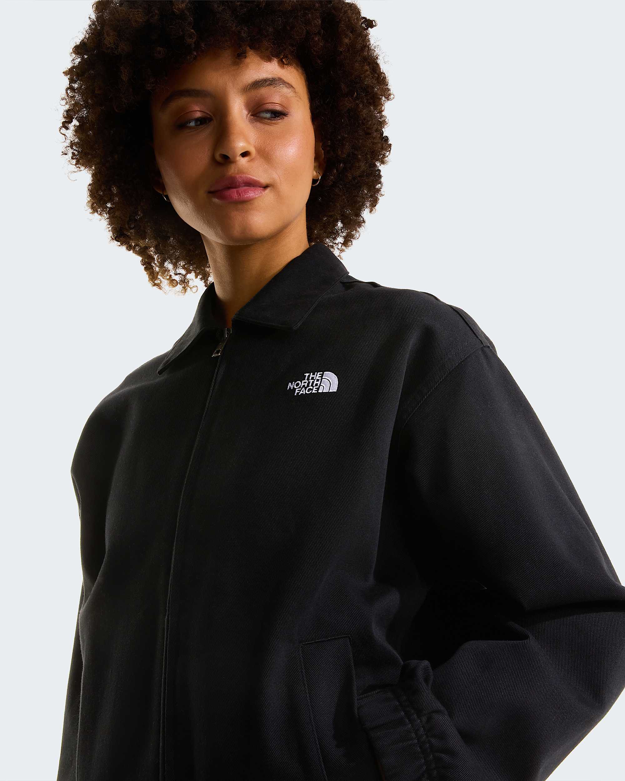 Womens Twill Collared Jacket TNF alt6