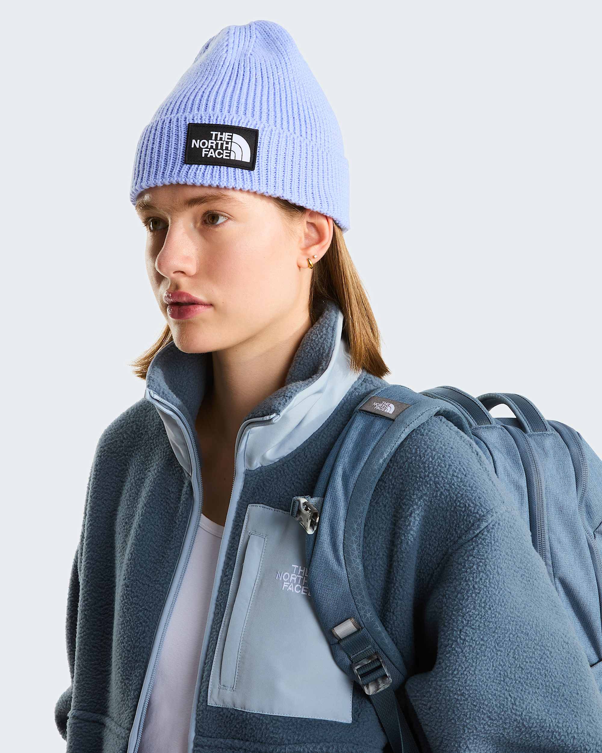 TNF Logo Box Beanie mit Umschlag TNF Periwinkle Glow ALT6