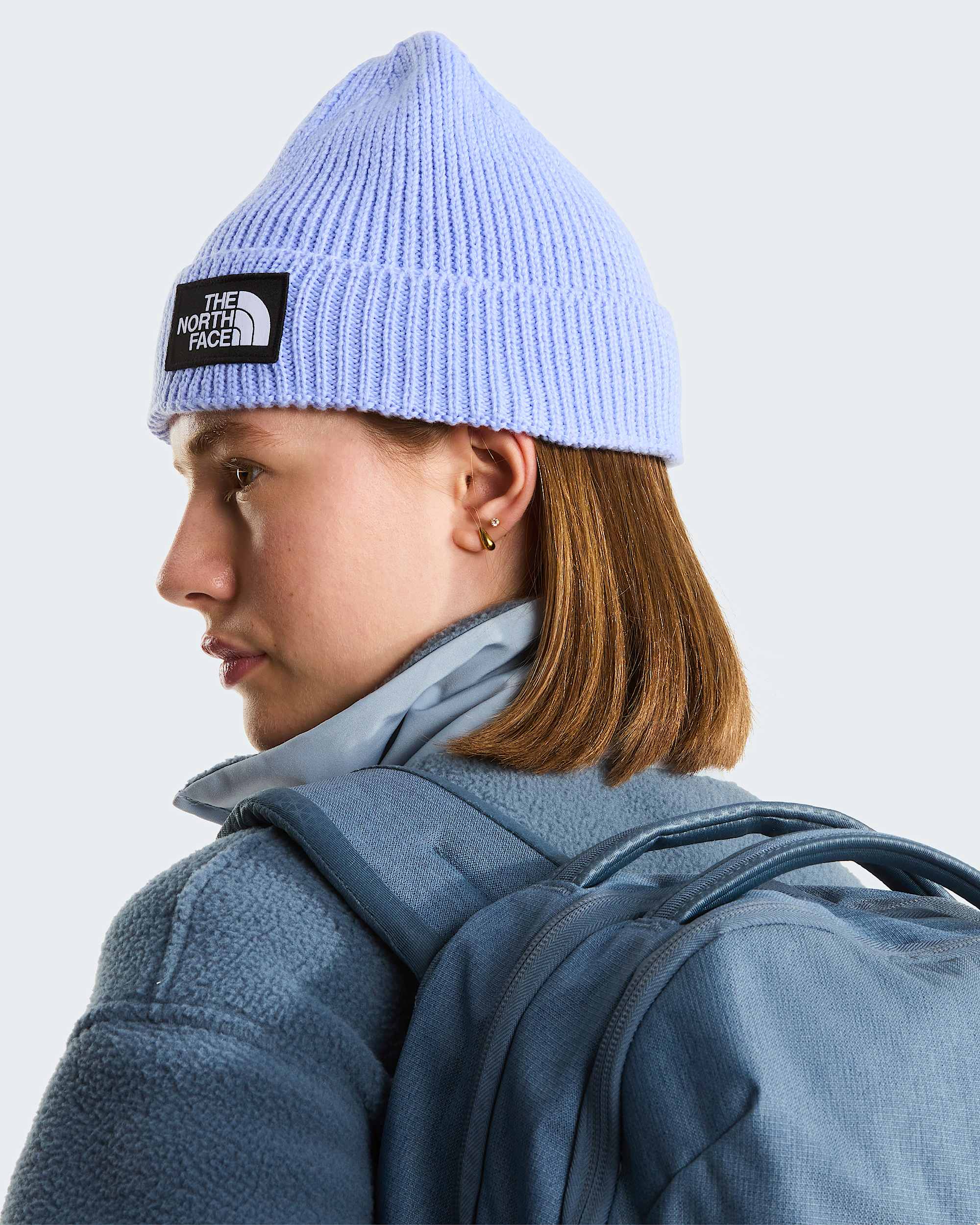 TNF Logo Box Beanie mit Umschlag TNF Periwinkle Glow ALT7
