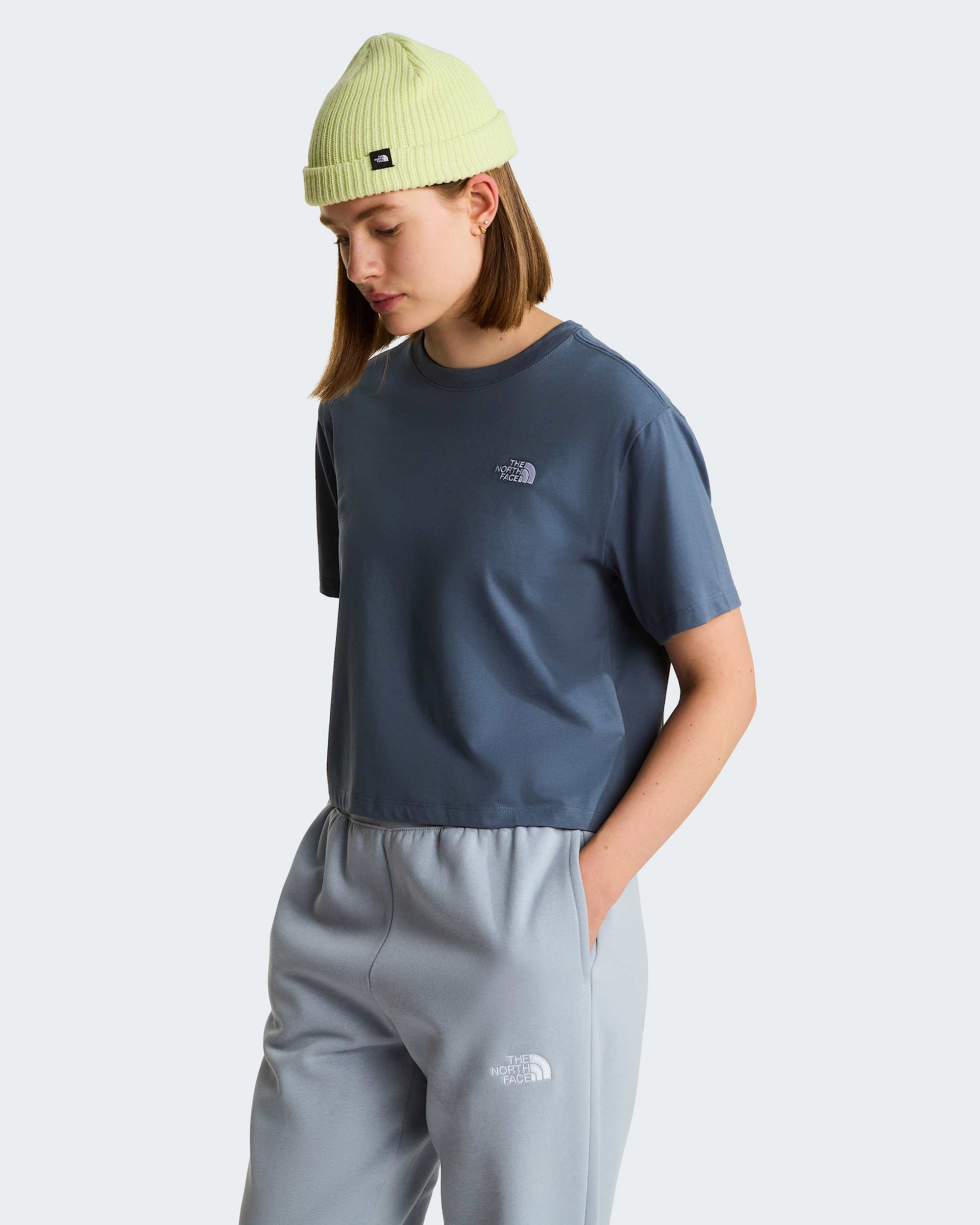 Womens Evolution Simple Dome Cropped Relaxed TShirt TNF HERO