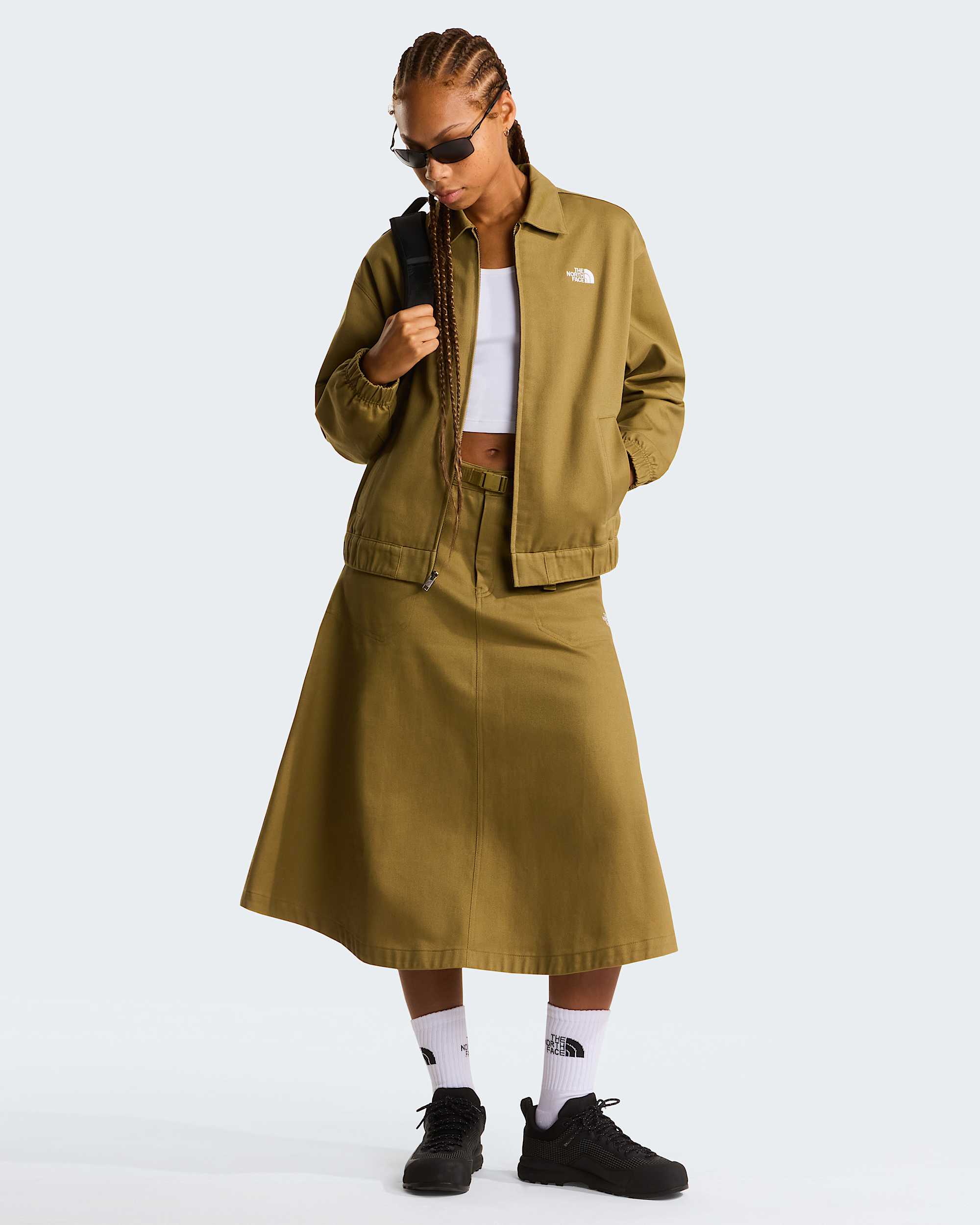 Womens Twill Collared Jacket TNF ALT1