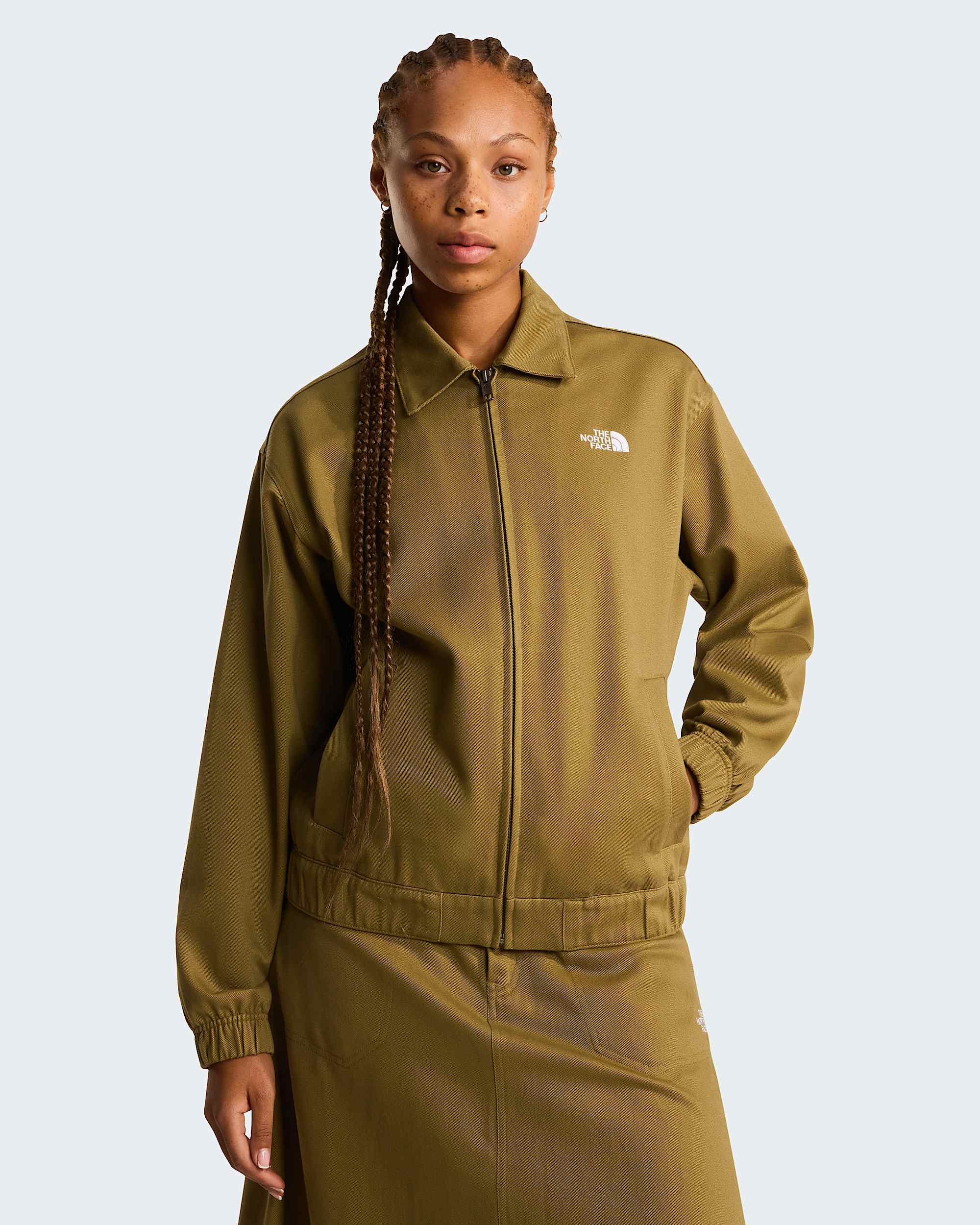 Womens Twill Collared Jacket TNF HERO