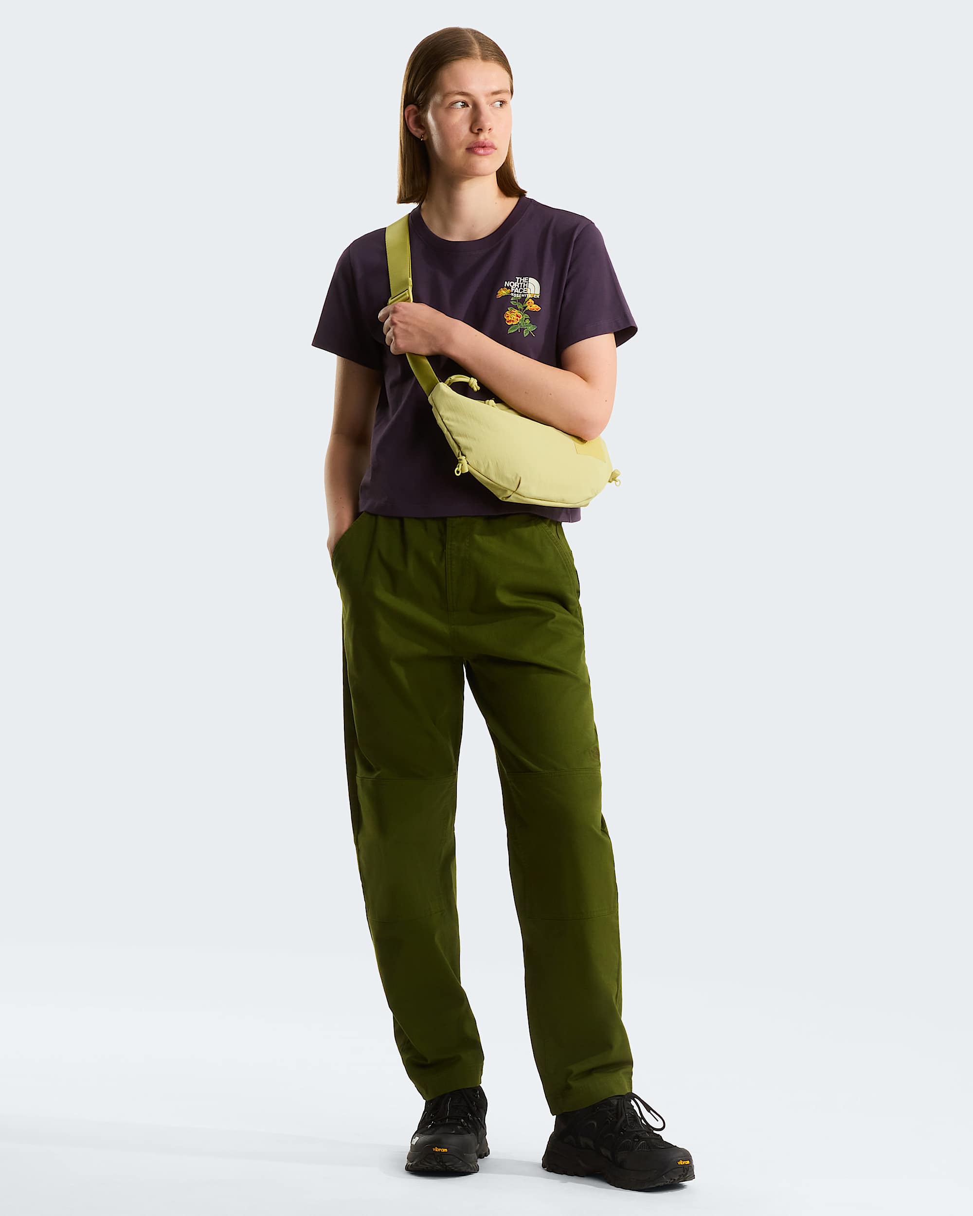 Womens Flora Embroidered Regular Graphic TShirt TNF ALT1