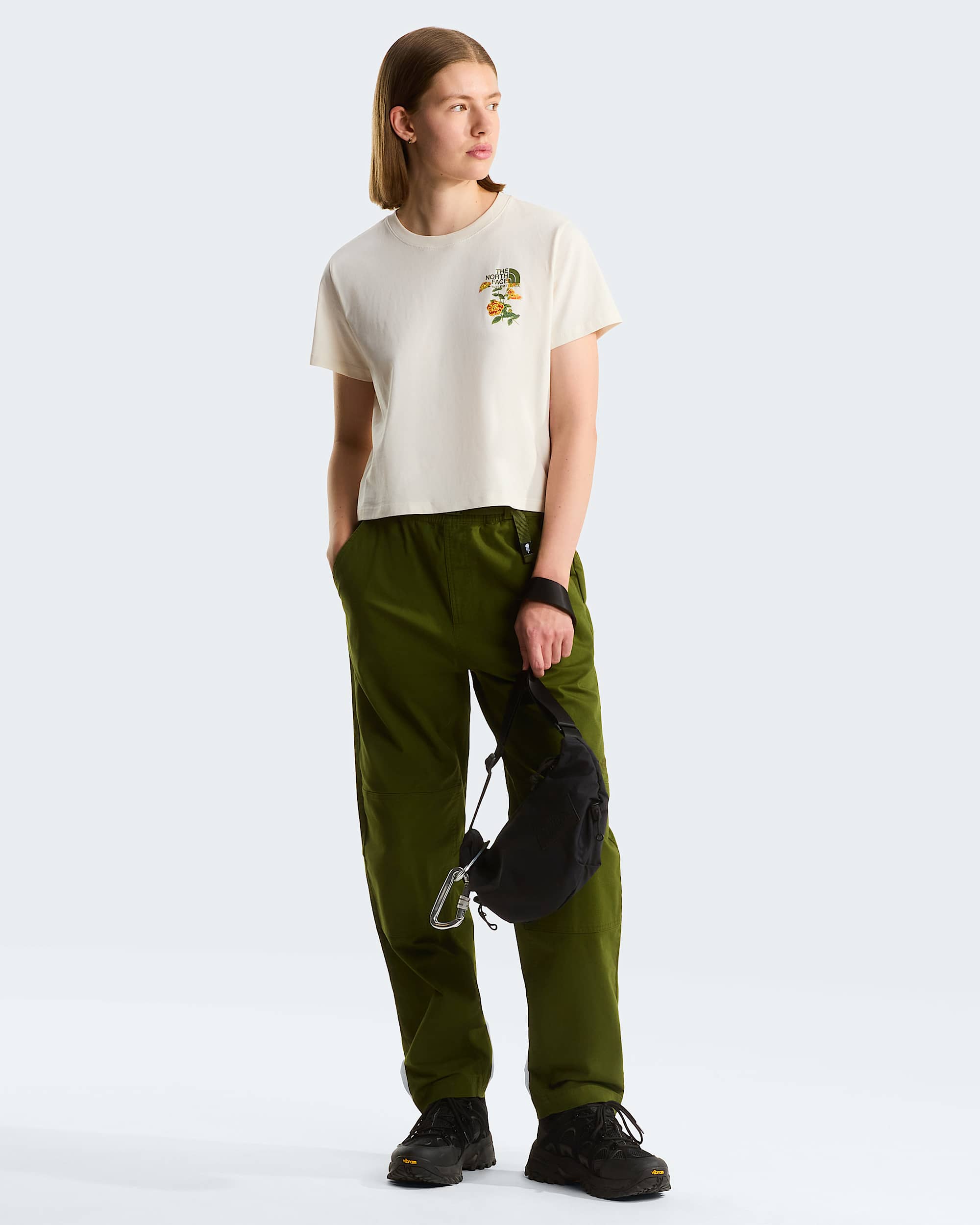 Tshirt Flora Embroidered Regular Graphic da donna TNF ALT1