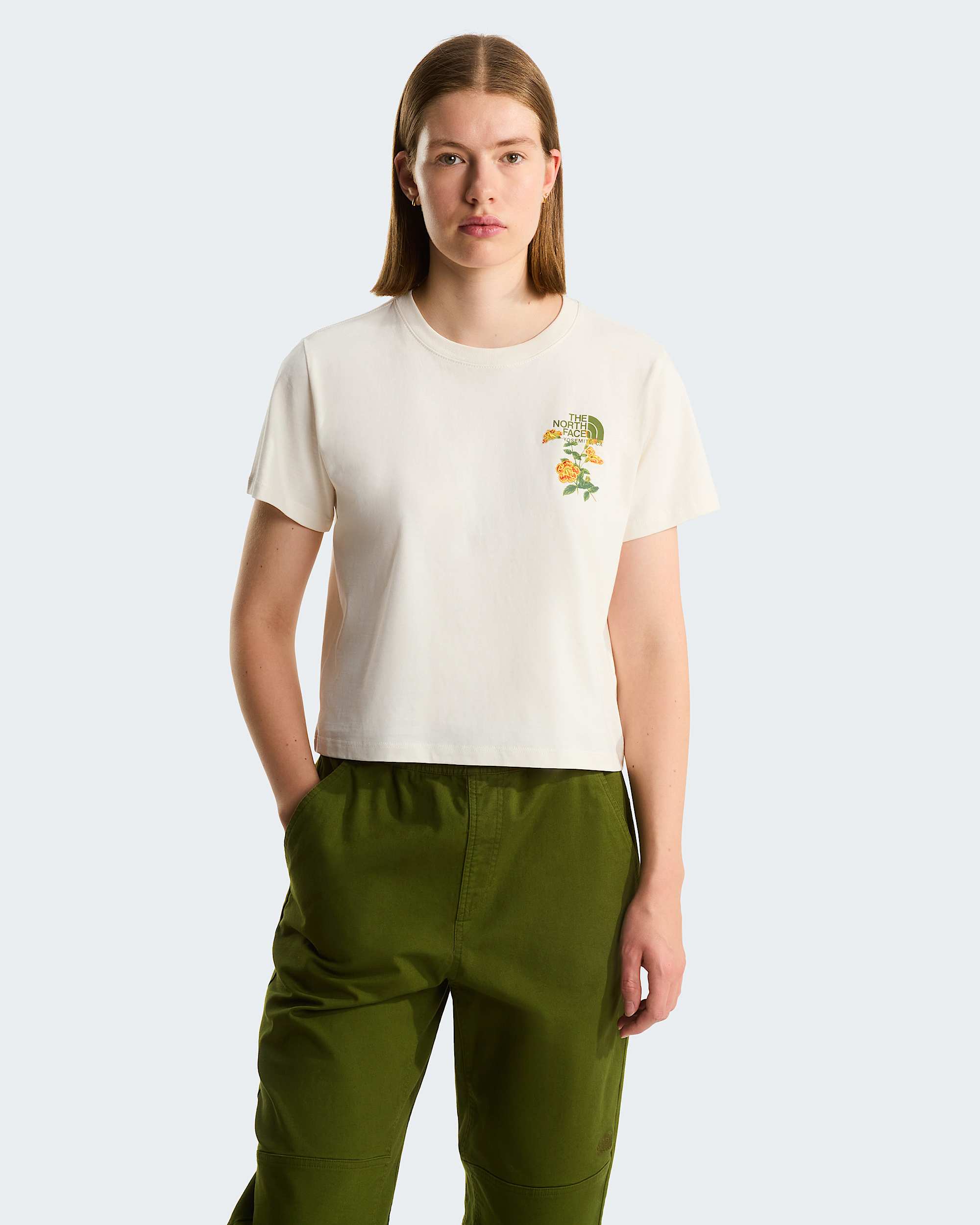 Tshirt Flora Embroidered Regular Graphic da donna TNF HERO