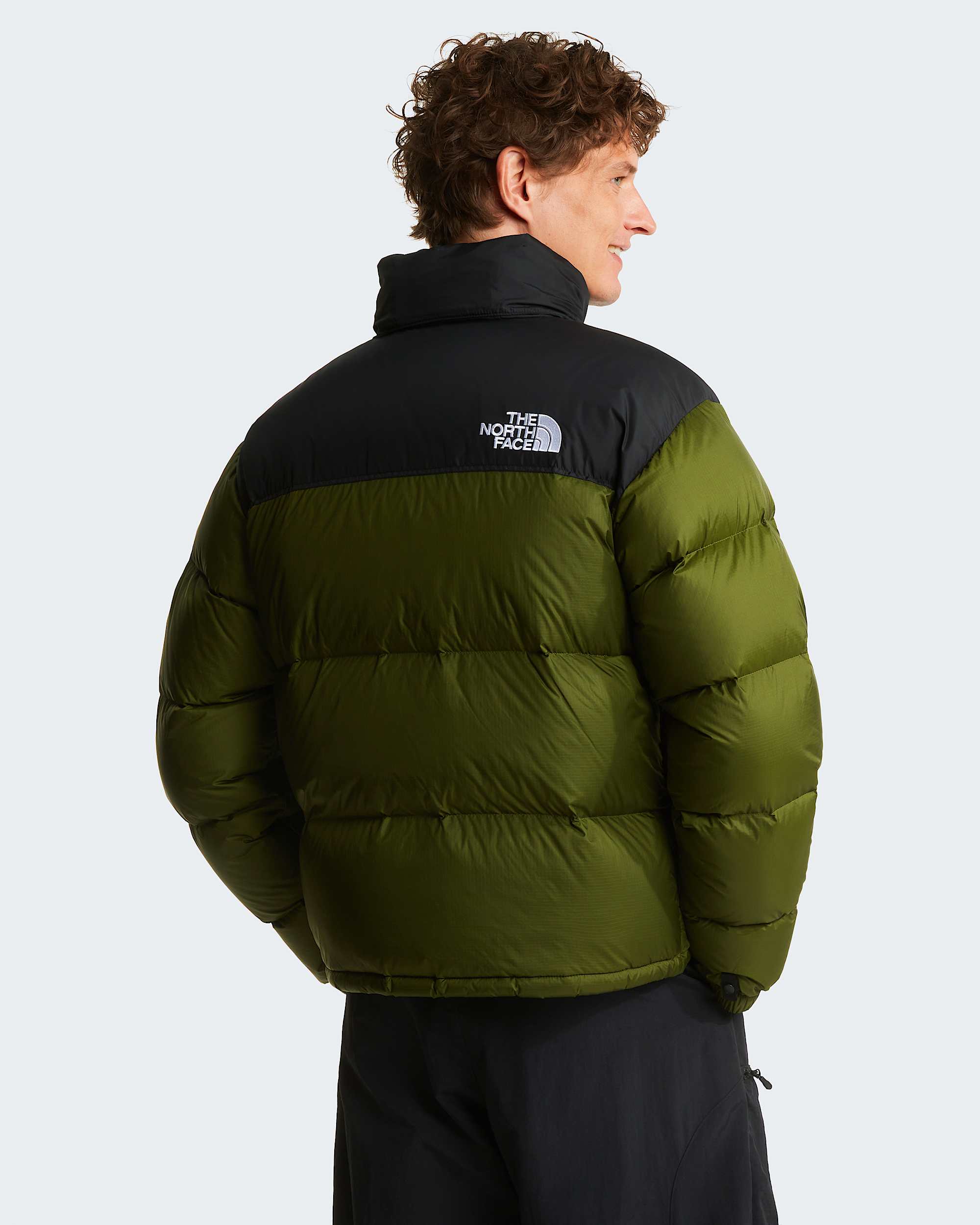 Mens 1996 Retro Nuptse Jacket TNF Woodland GreenTNF Black ALT3