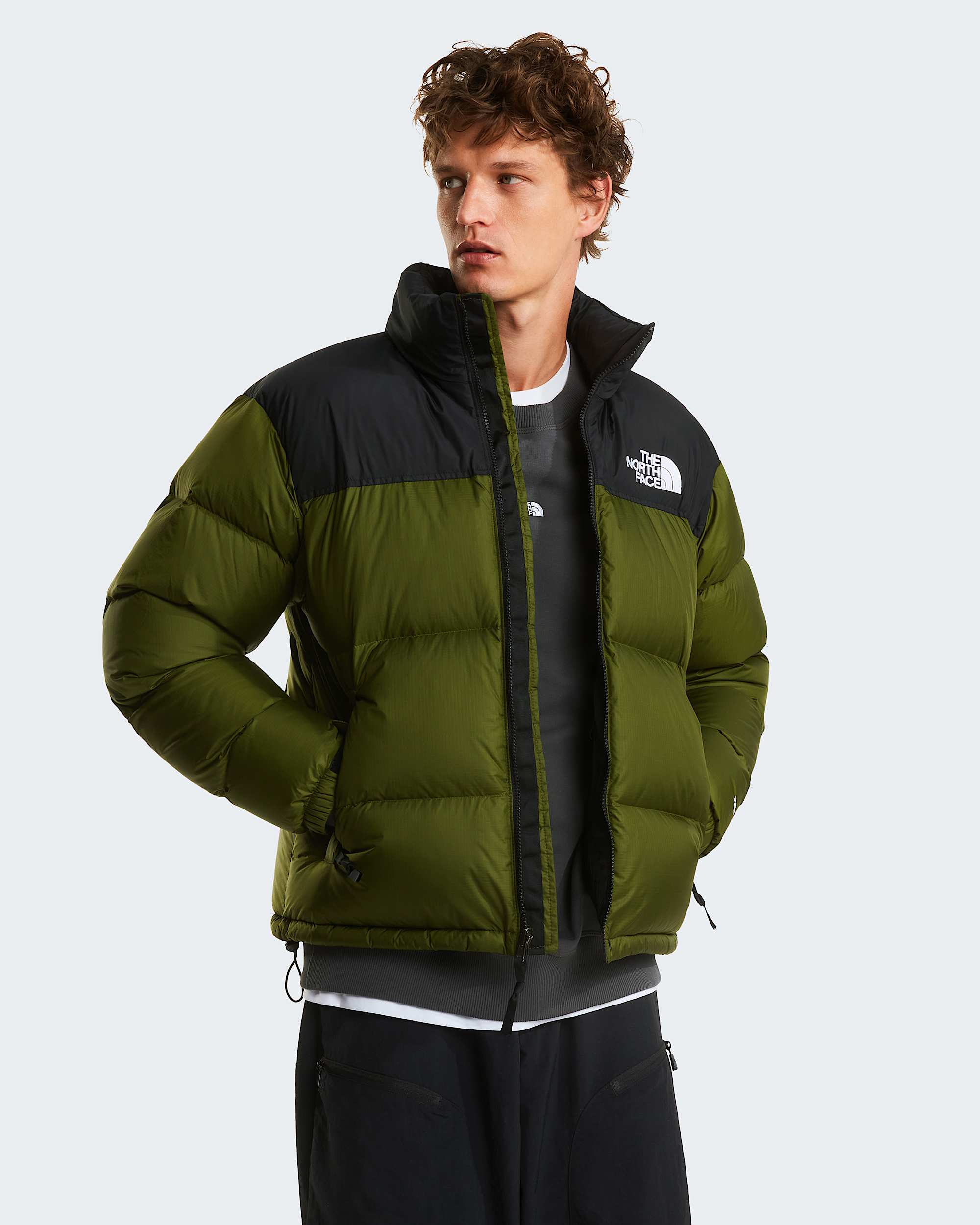 Mens 1996 Retro Nuptse Jacket TNF Woodland GreenTNF Black ALT4