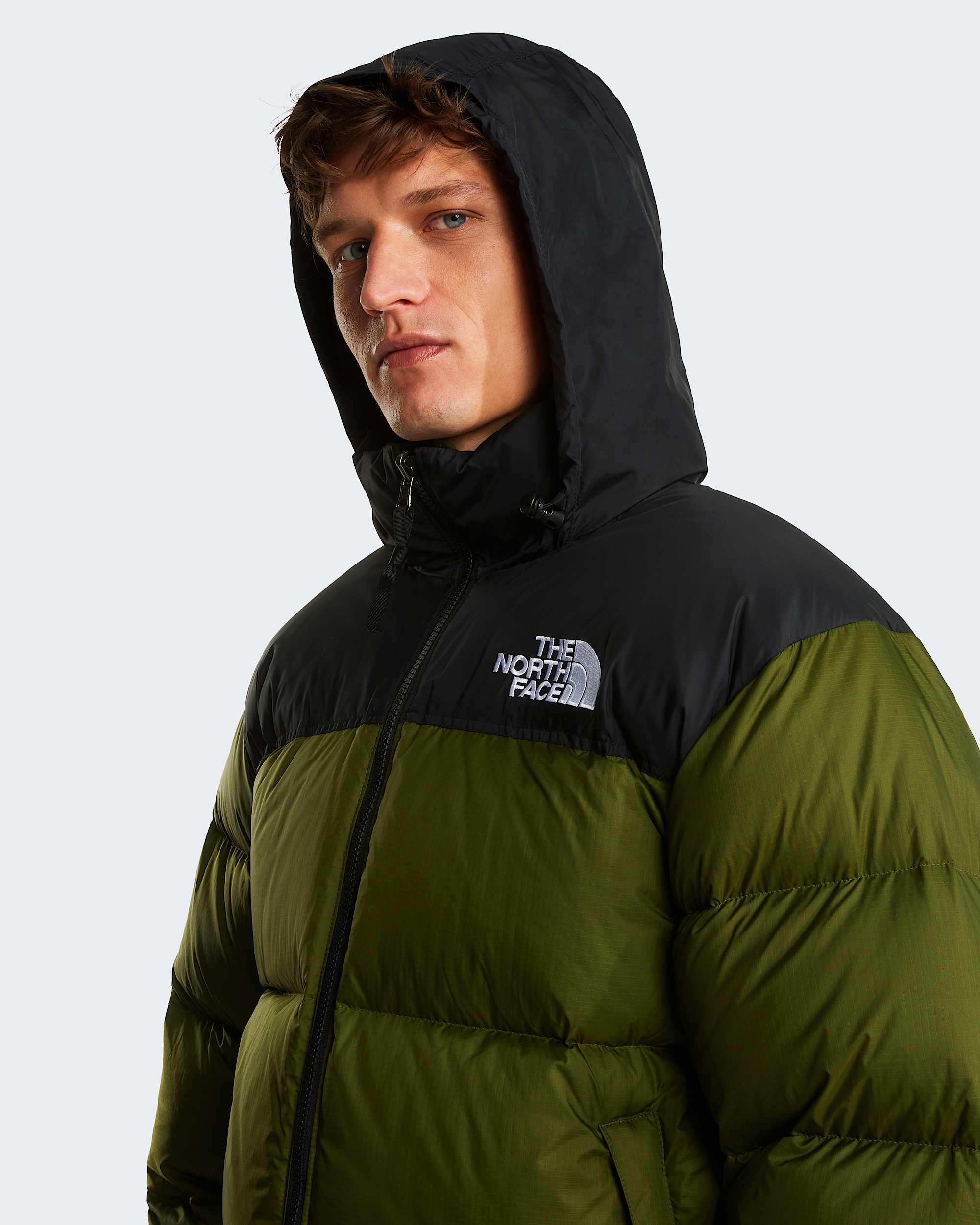 Mens 1996 Retro Nuptse Jacket TNF Woodland GreenTNF Black ALT5