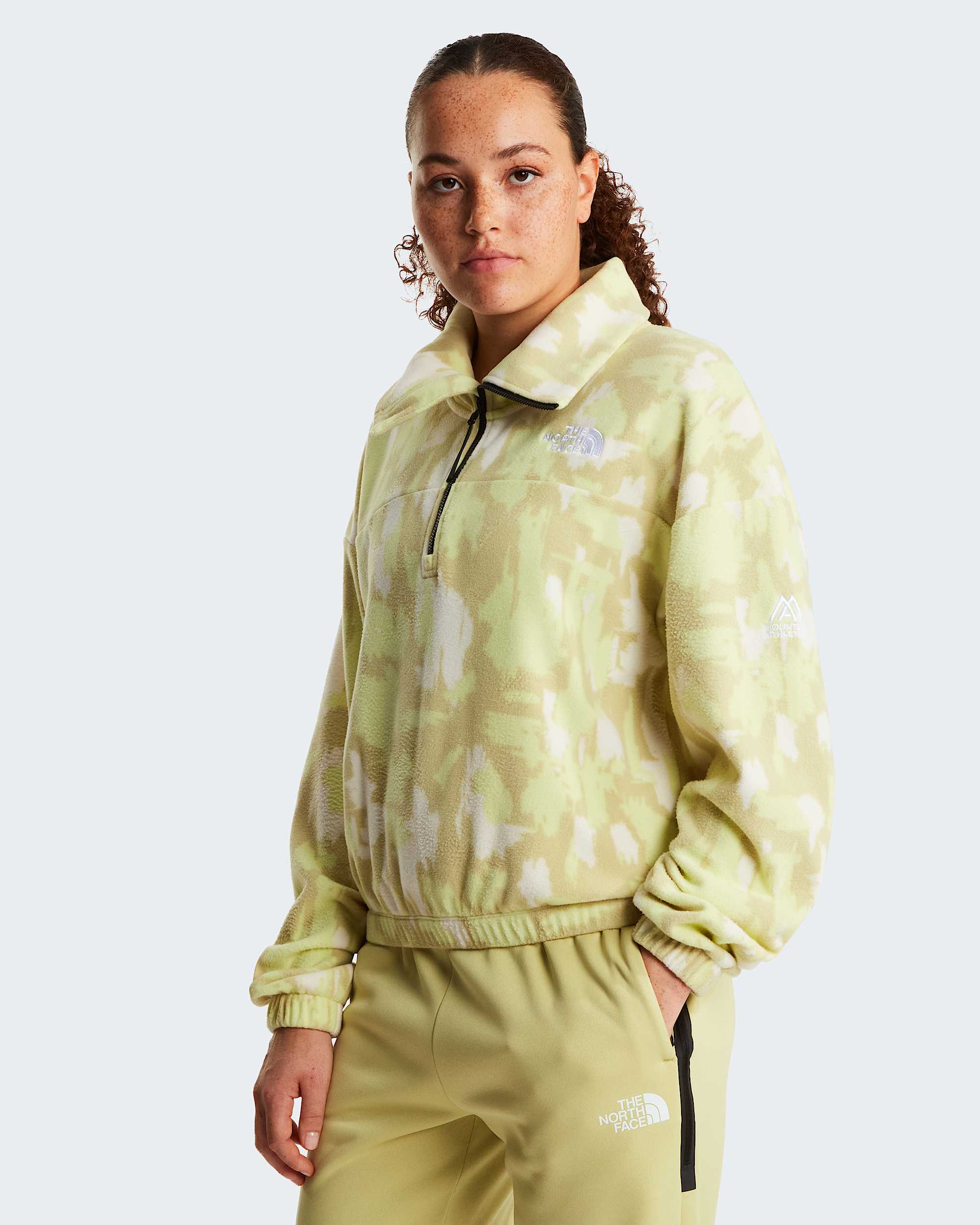 Womens Mountain Athletics 12 Zip Printed Fleece TNF HERO