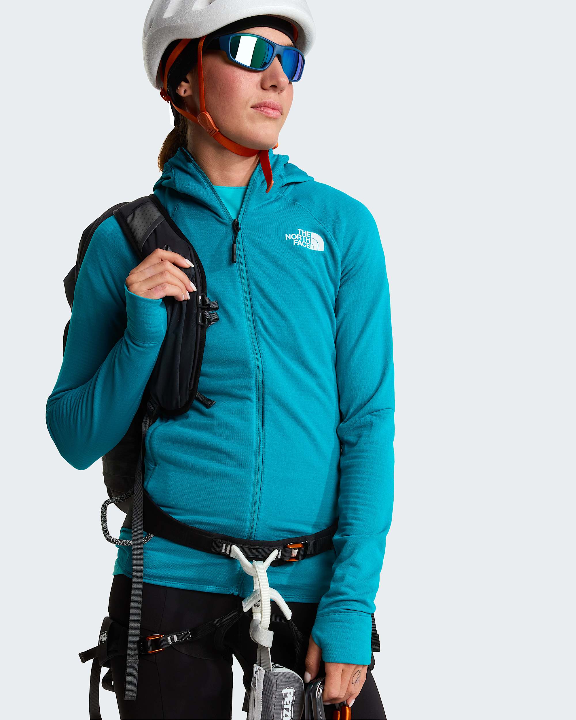 Chaqueta con capucha Polartec Power Grid Bolt para mujer TNF alt11