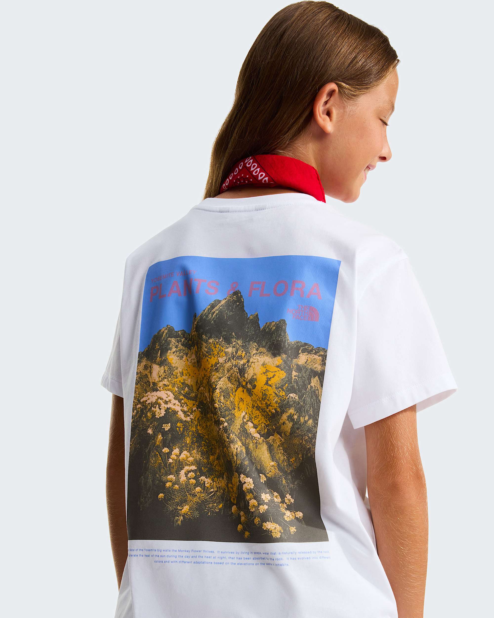 Girls Flora Relaxed TShirt TNF ALT5