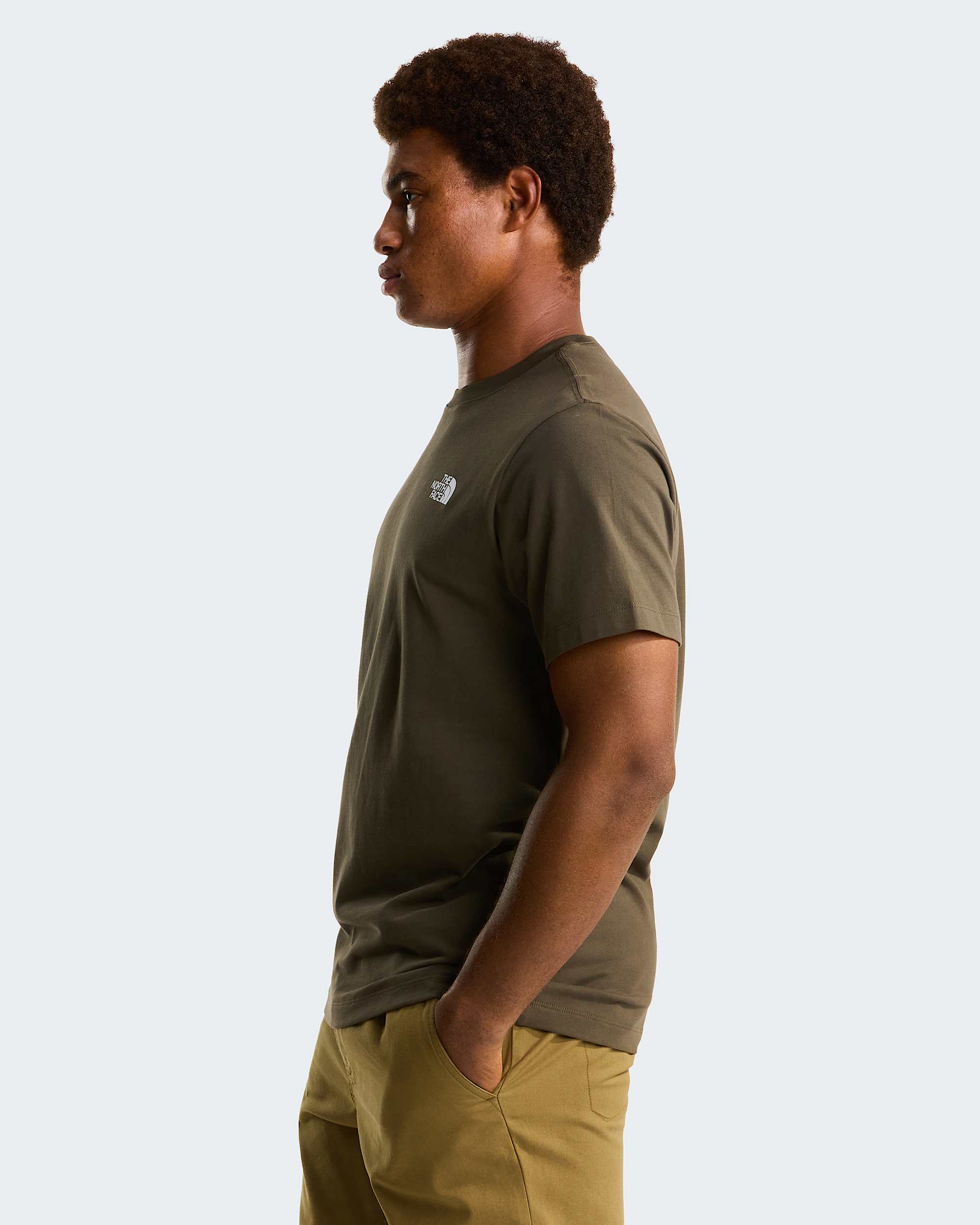 Camiseta recta con estampado grfico North Faces para hombre TNF ALT3