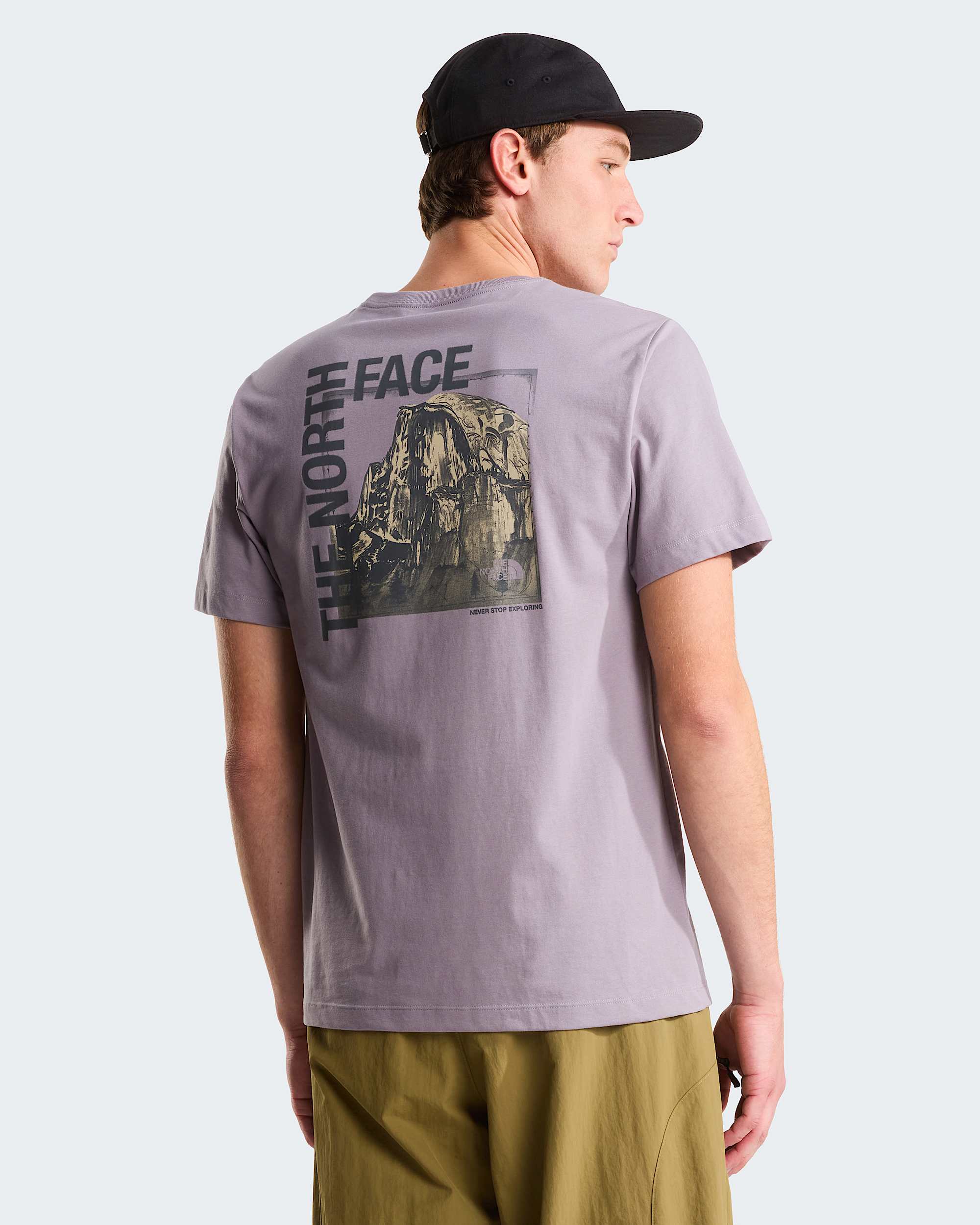 Mens Half Dome Photo Regular Graphic TShirt TNF HERO