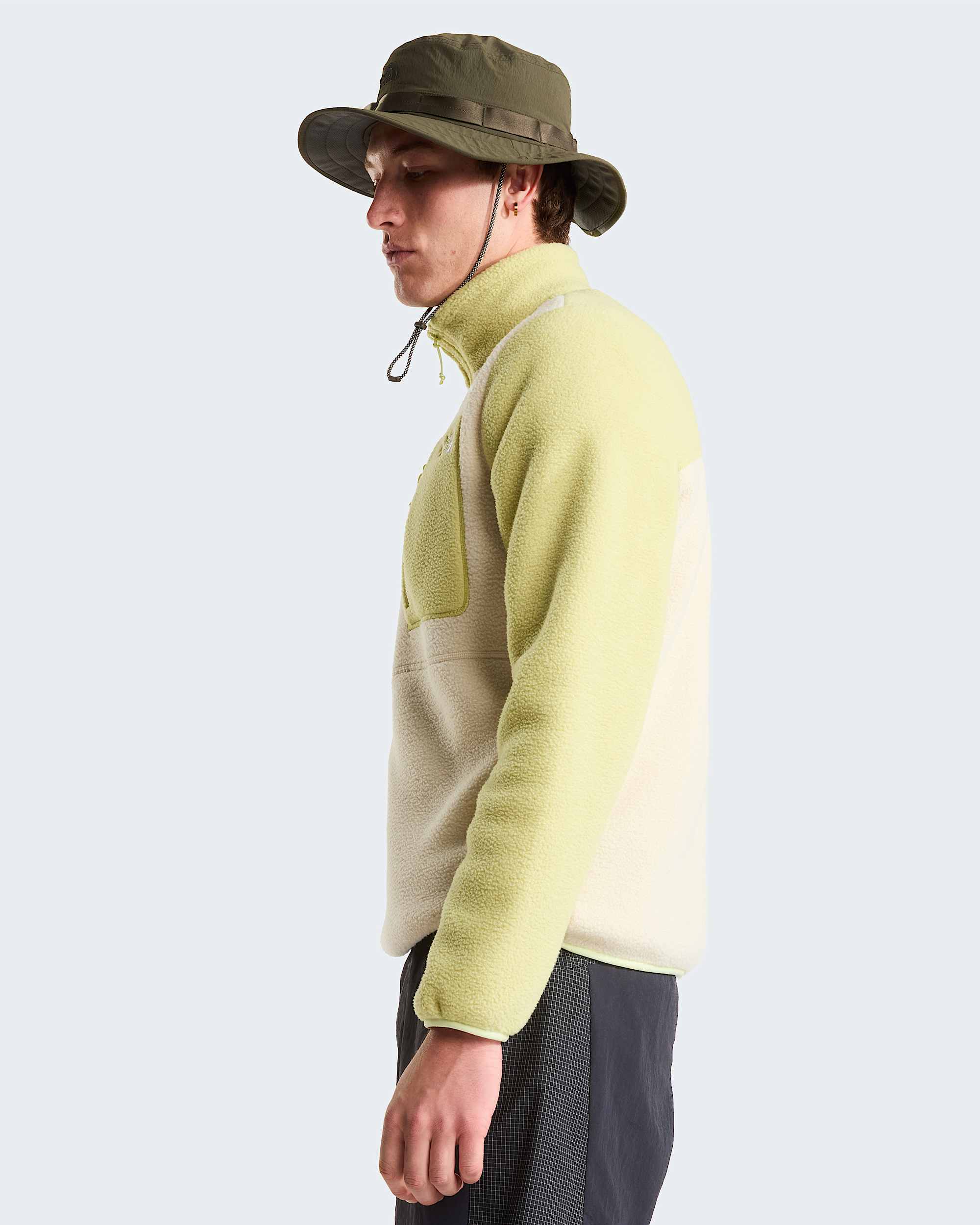Yumiorifleecejas met kwartrits voor heren TNF Desert StonePearLemon Mist ALT2