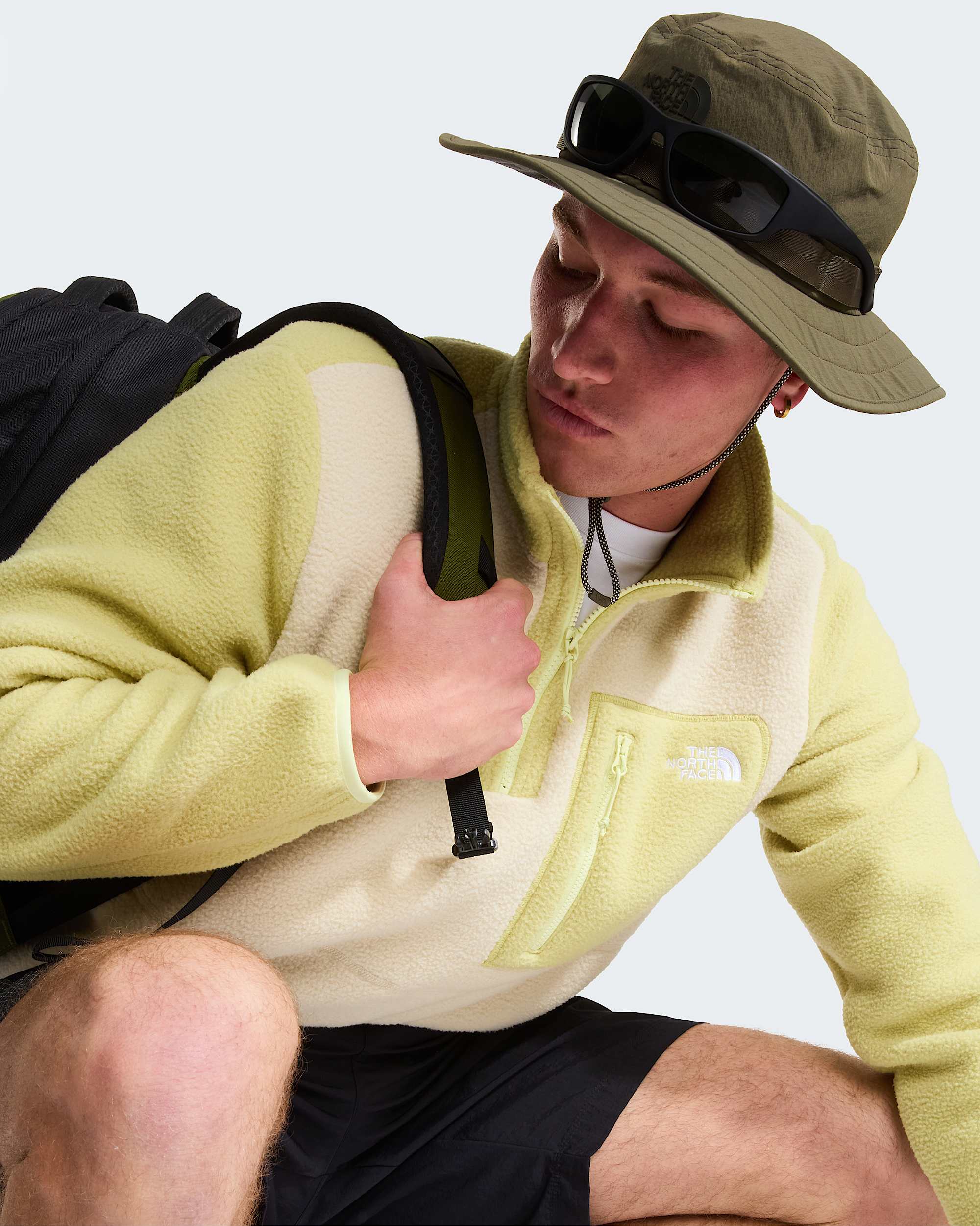 Yumiorifleecejas met kwartrits voor heren TNF Desert StonePearLemon Mist ALT5