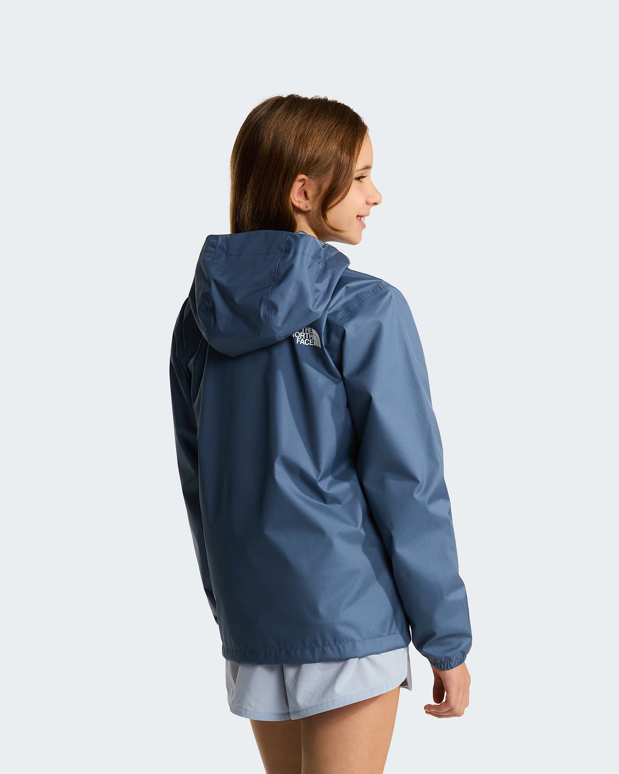 Ziplineregenjas voor tieners TNF Granite Grey ALT12