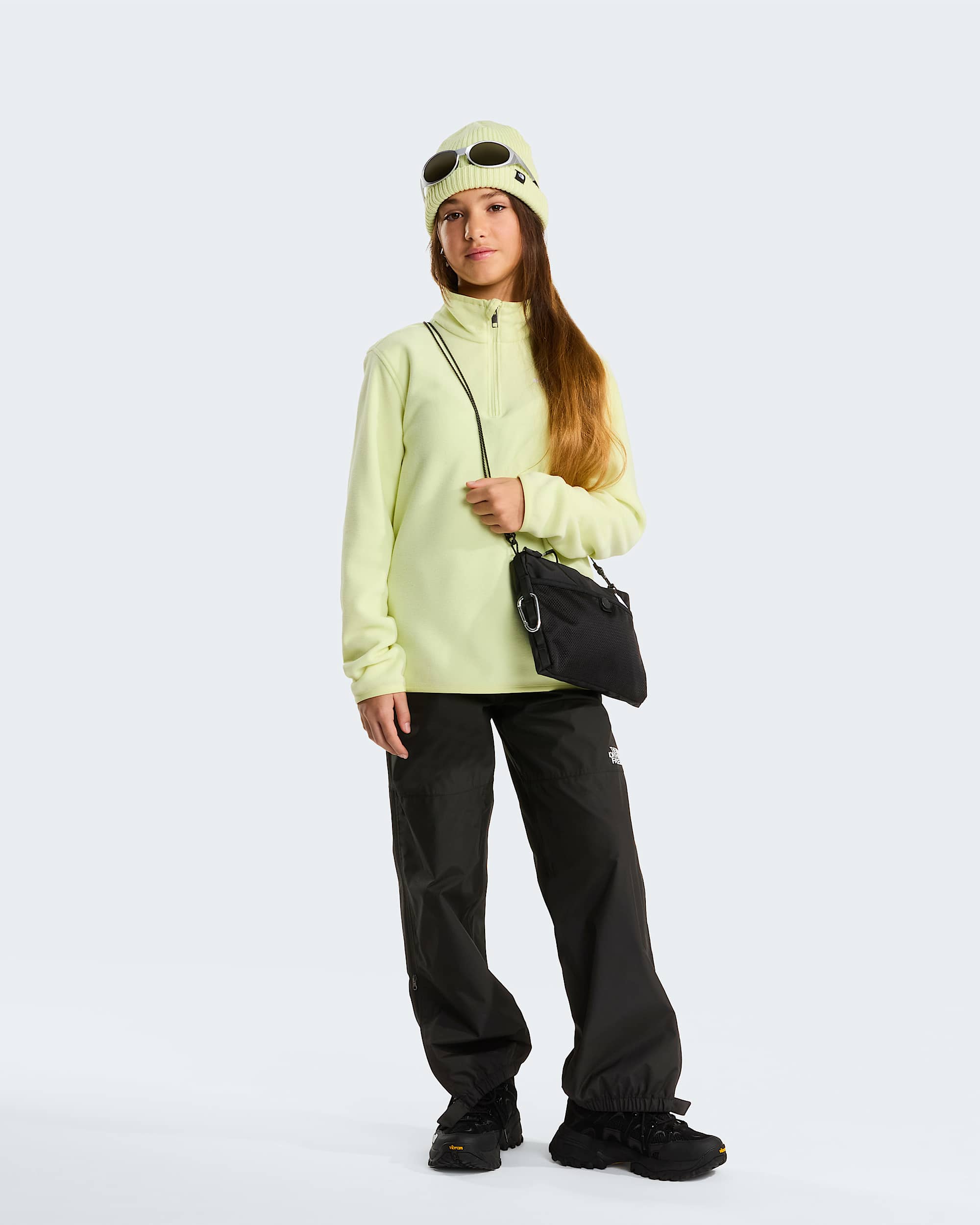 Glacier Fleece mit 14langem RV fr Jugendliche TNF Lemon Mist ALT7