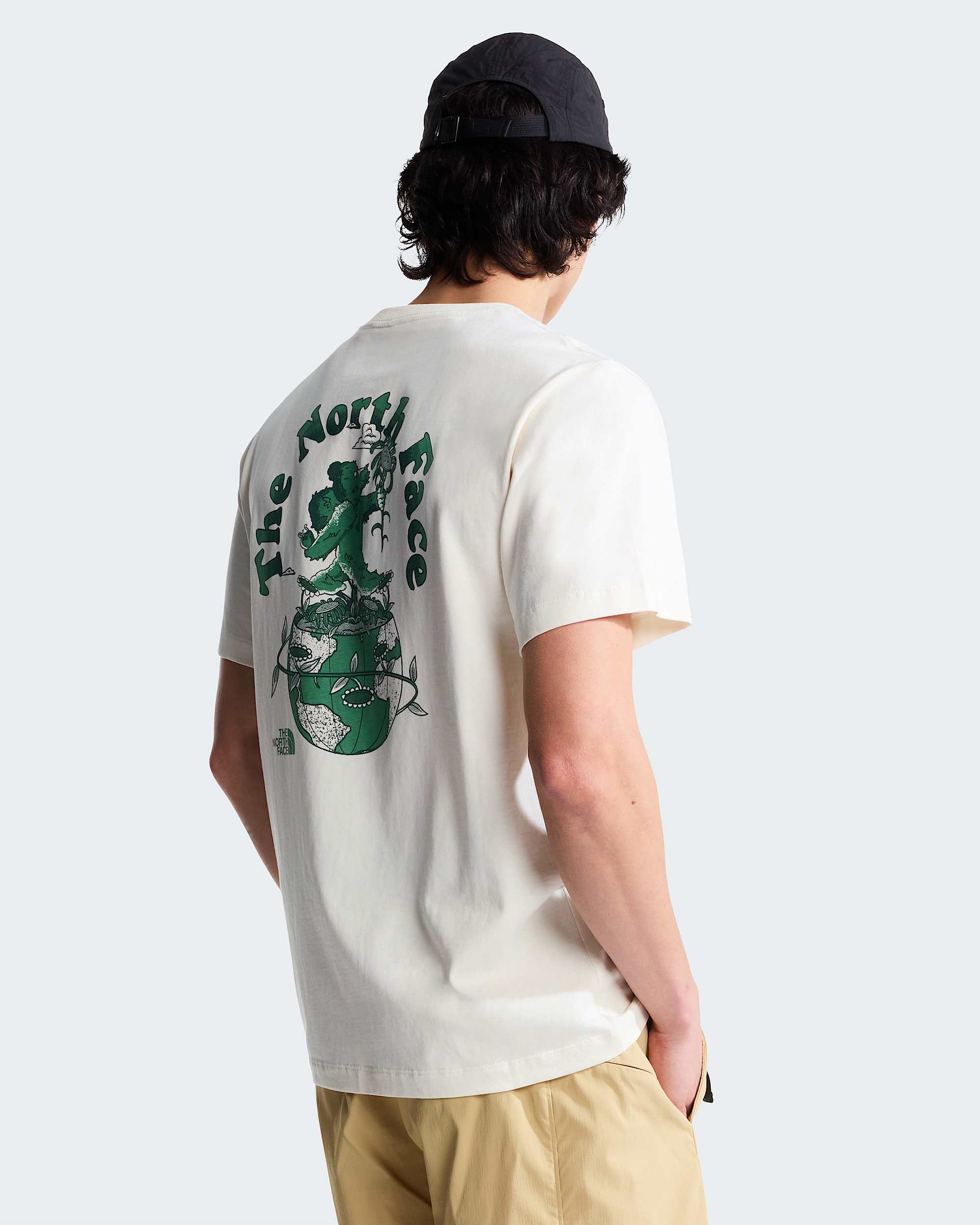 Retro Earth Relaxed Graphic Tshirt voor heren TNF HERO