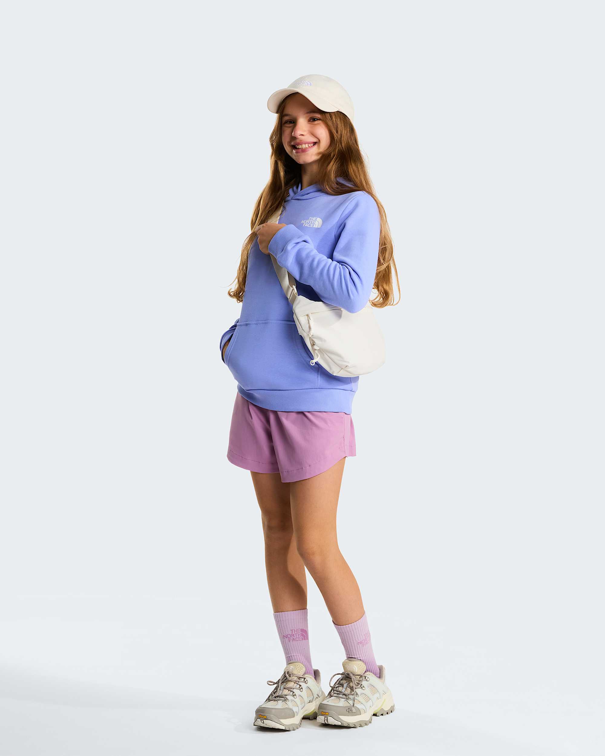 Simple Dome leichter  normal geschnittener Kapuzenpulli fr Jugendliche TNF Periwinkle Glow ALT8