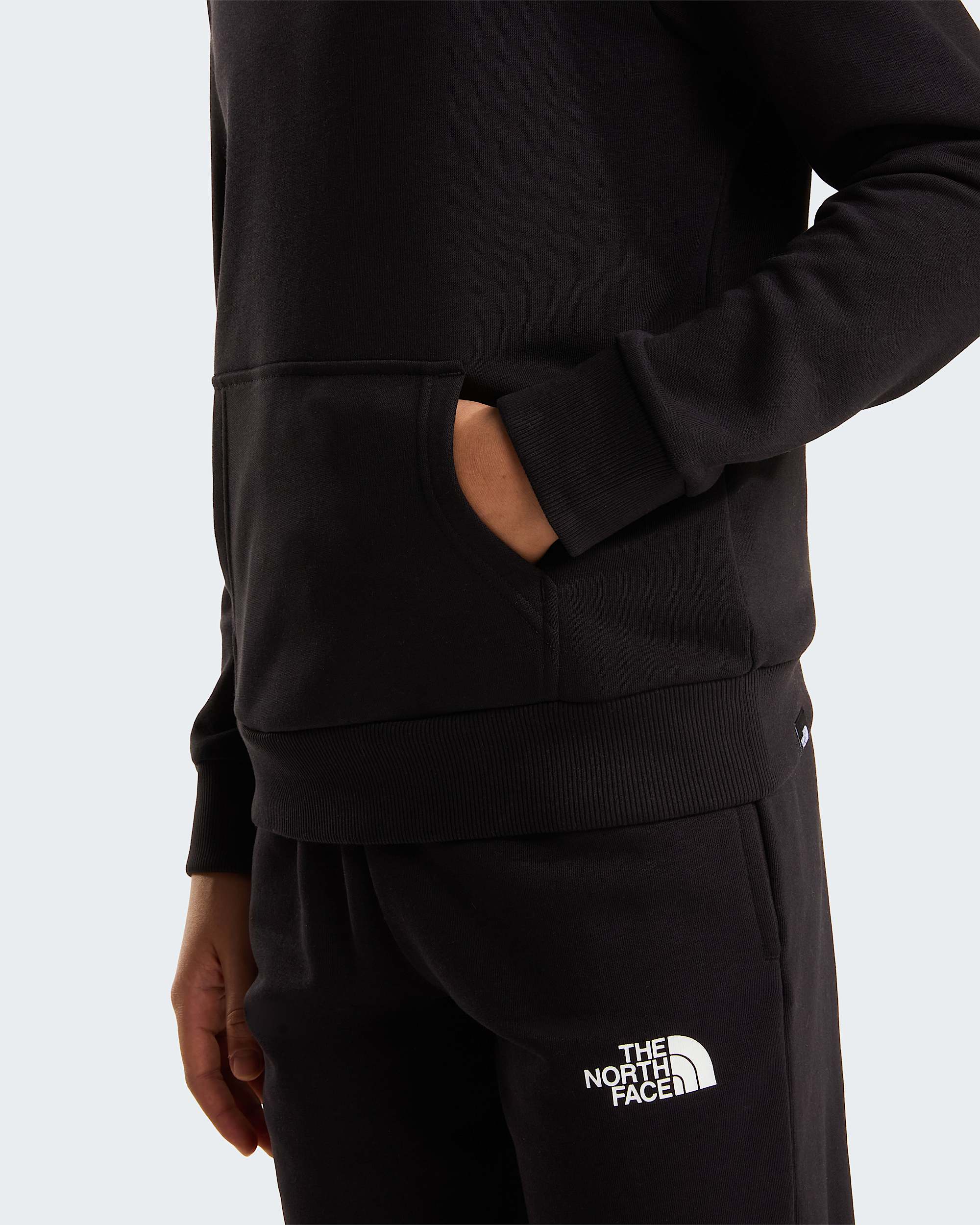 Simple Dome Light Regularhoodie voor tieners TNF TNF Black ALT5