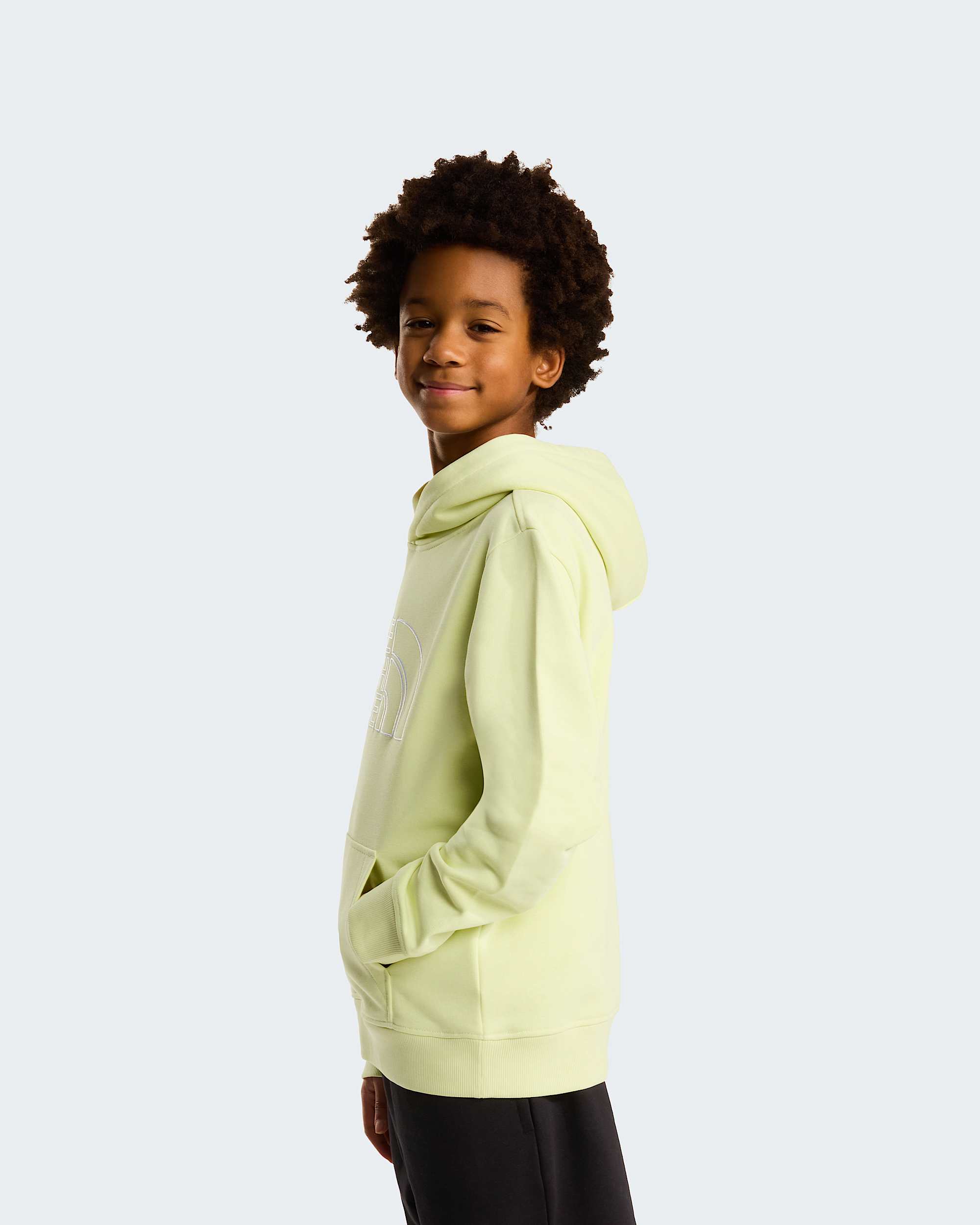 Drew Peak Light Regularhoodie voor tieners TNF Lemon Mist ALT2