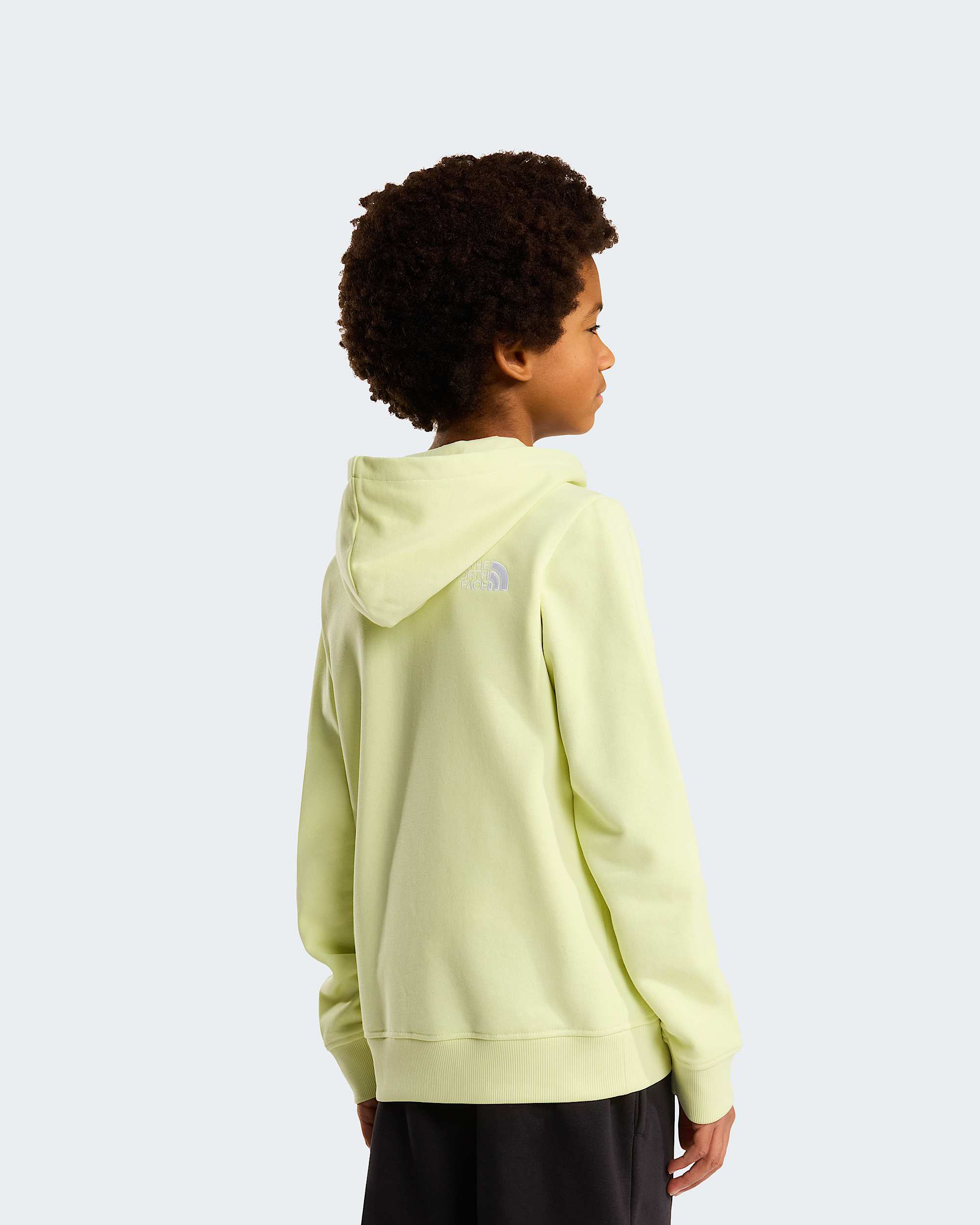 Drew Peak Light Regularhoodie voor tieners TNF Lemon Mist ALT3