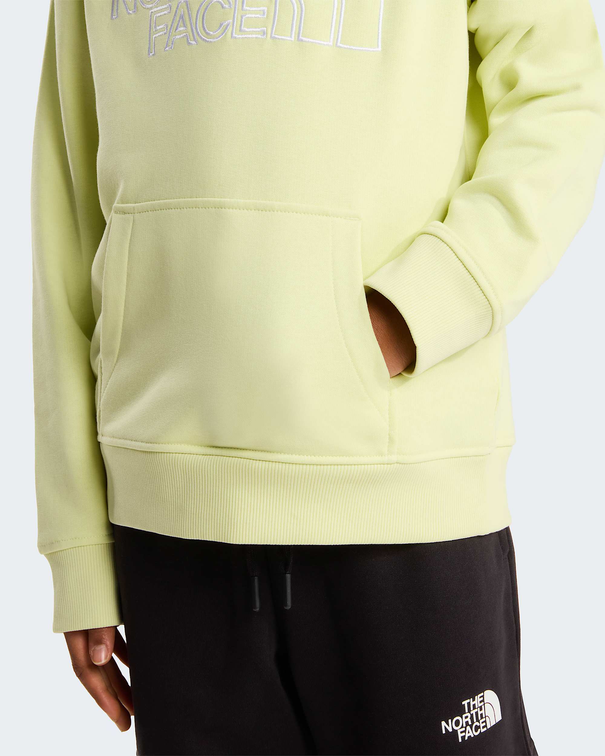 Drew Peak Light Regularhoodie voor tieners TNF Lemon Mist ALT5