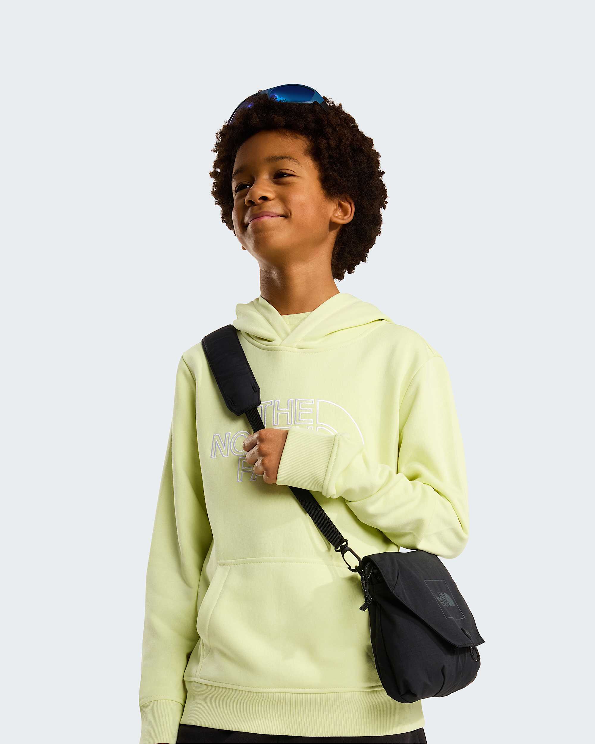 Drew Peak Light Regularhoodie voor tieners TNF Lemon Mist ALT6