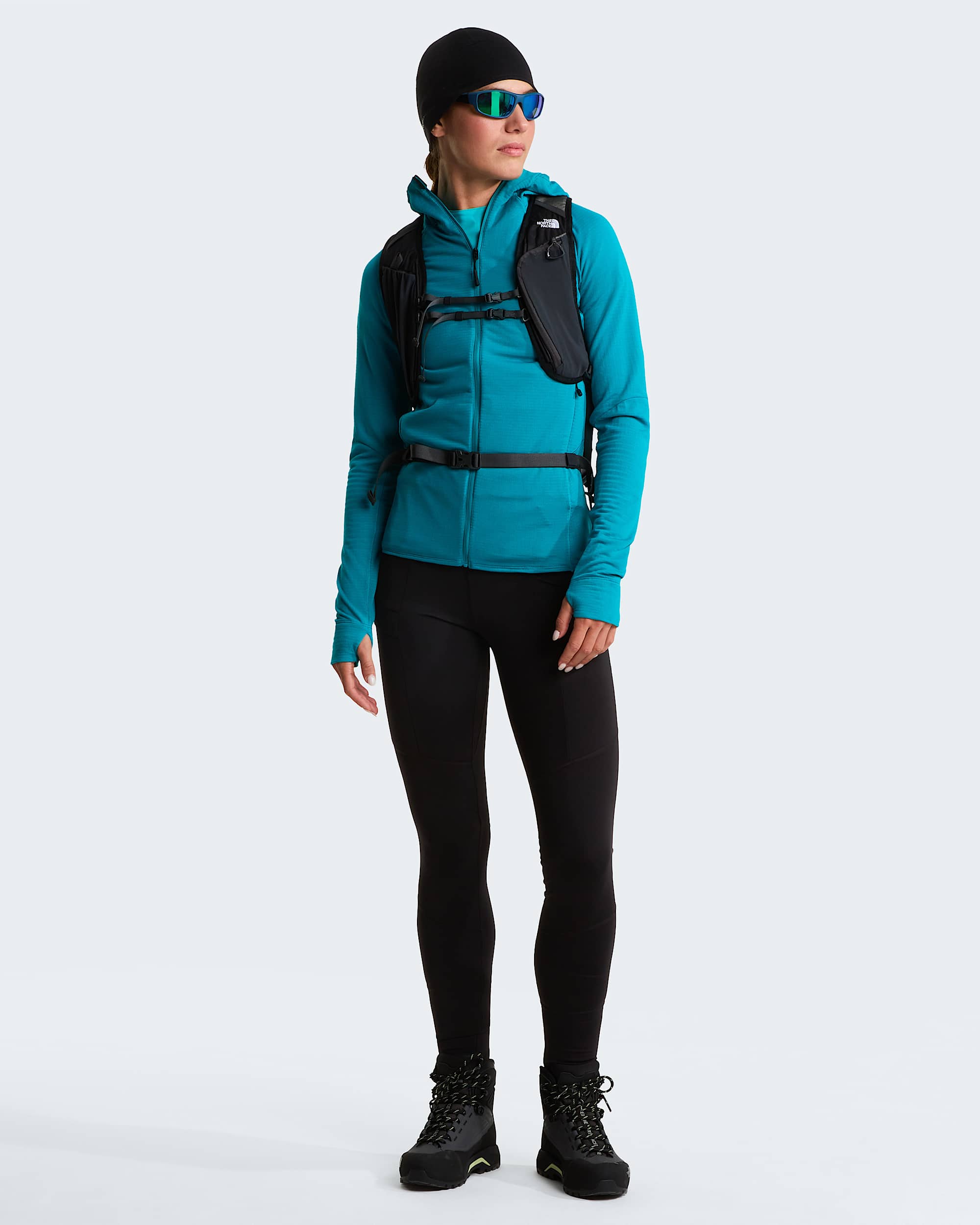 Chaqueta con capucha Polartec Power Grid Bolt para mujer TNF alt5