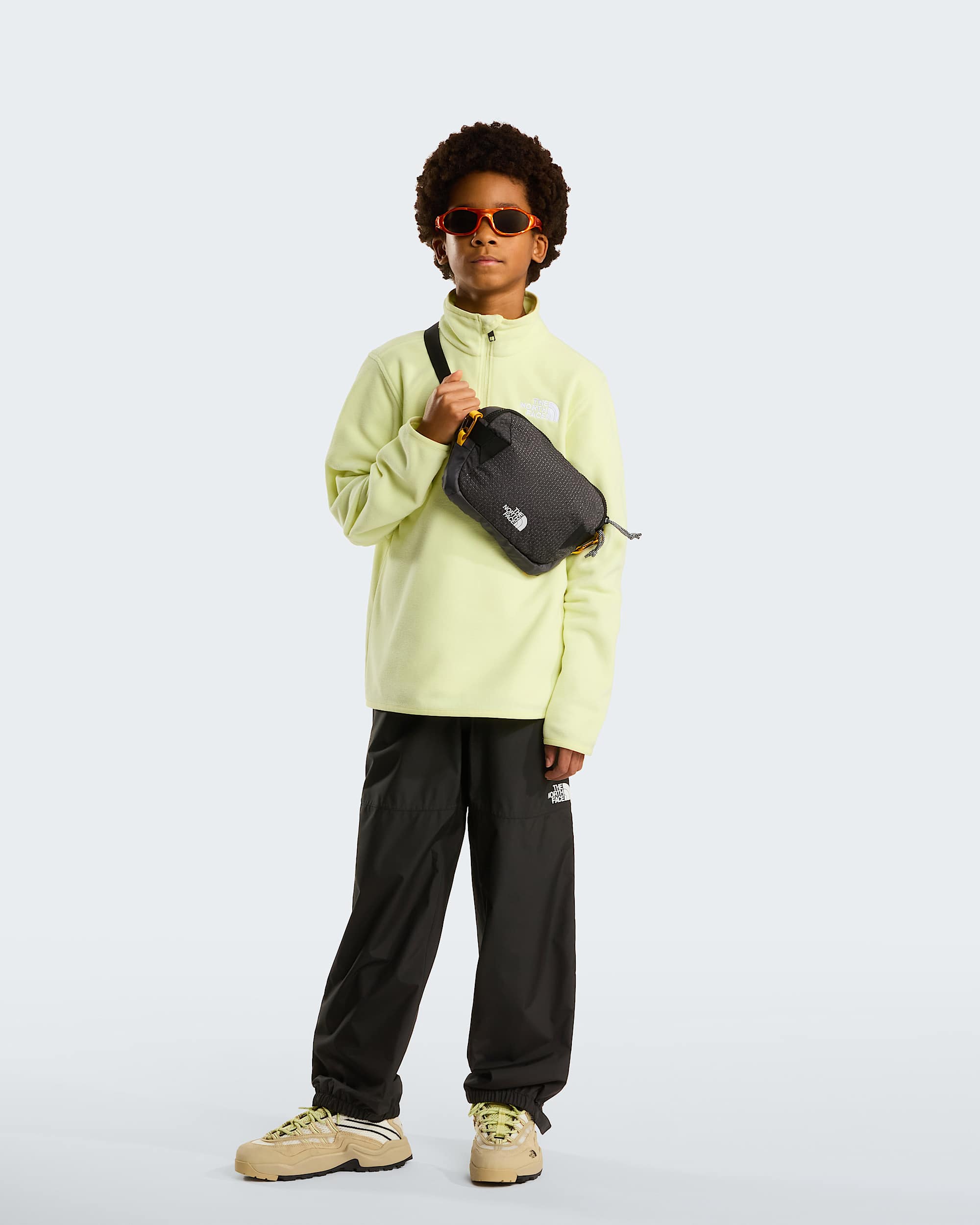 Glacier Fleece mit 14langem RV fr Jugendliche TNF Lemon Mist ALT1