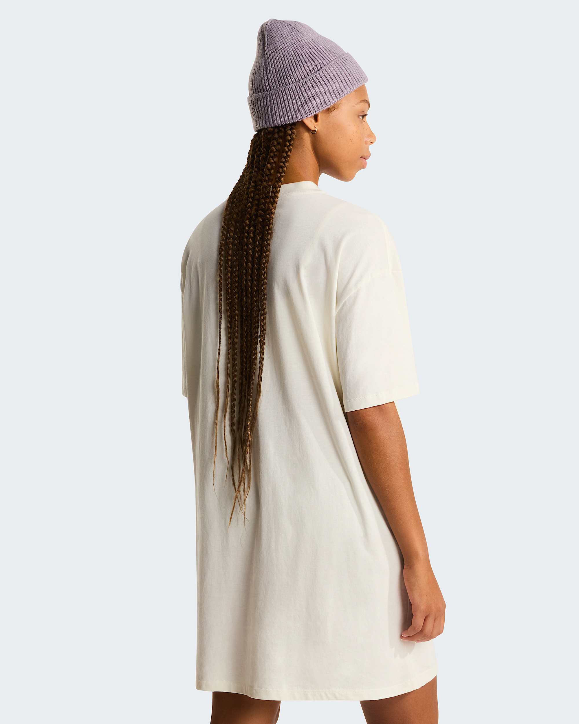 Womens Evolution Simple Dome TShirt Dress TNF White Dune ALT3
